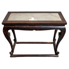 Chinese Altar Table with Stone Top