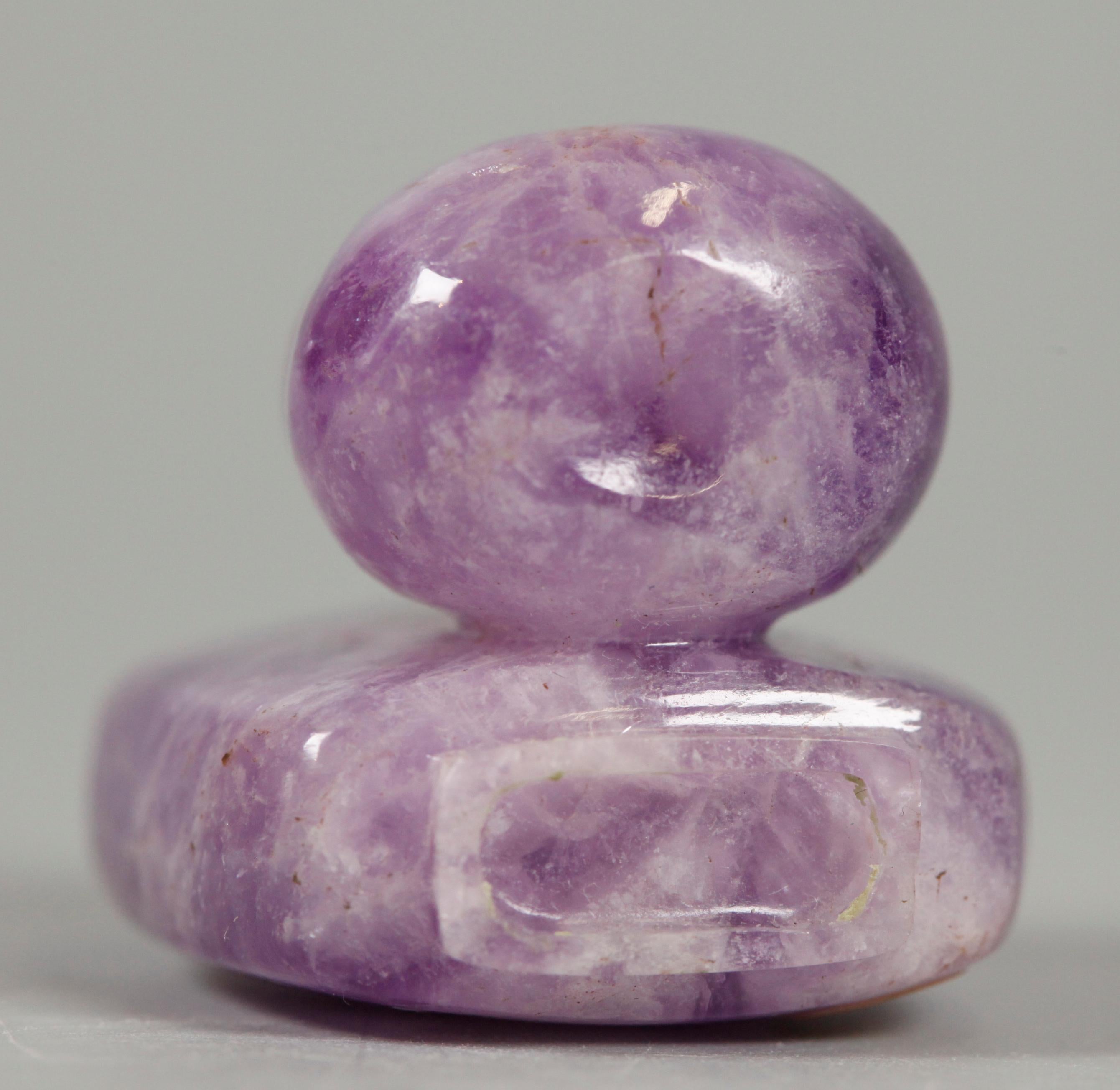 19th Century Chinese amethyst 'double' snuff bottle, 19th c. For Sale