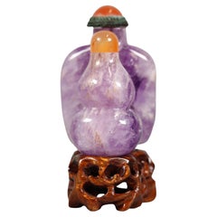 Antique Chinese amethyst 'double' snuff bottle, 19th c.