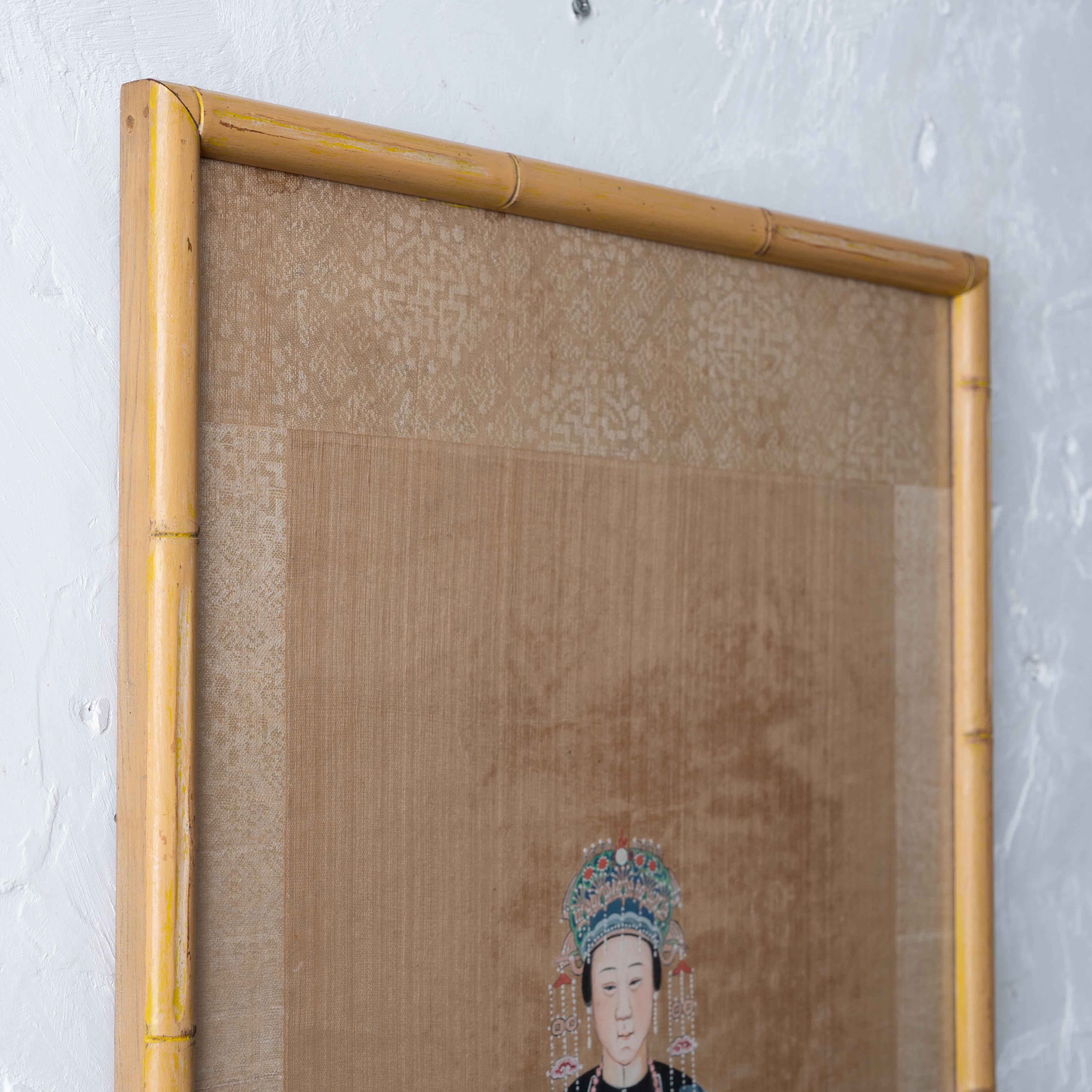 Silk Chinese Ancestor Painting For Sale