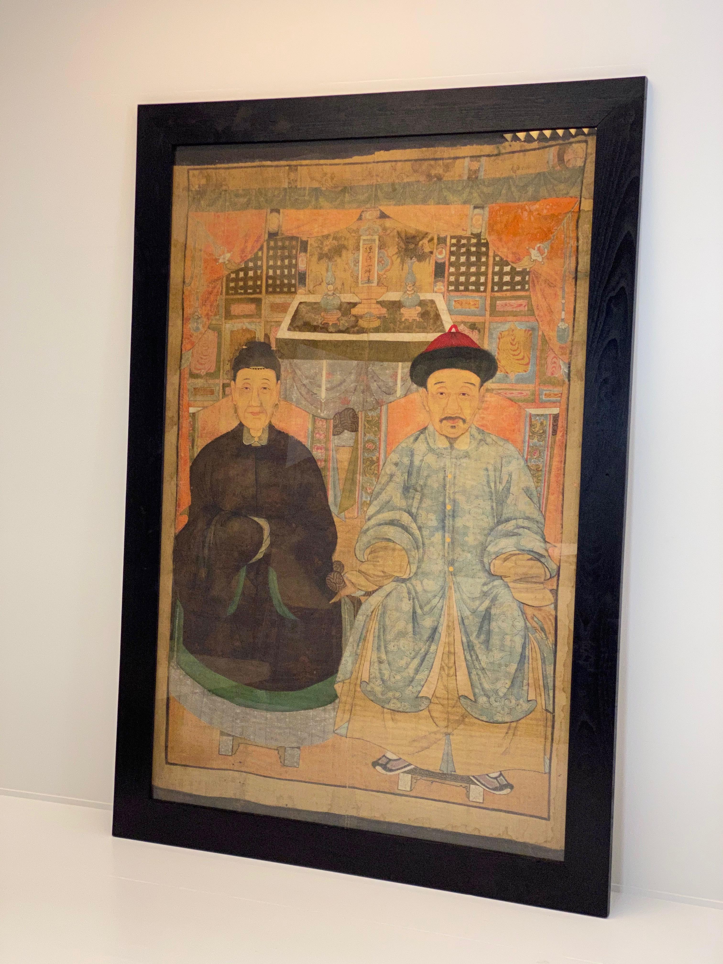 Chinesisches Ahnenporträt (18. Jahrhundert und früher) im Angebot
