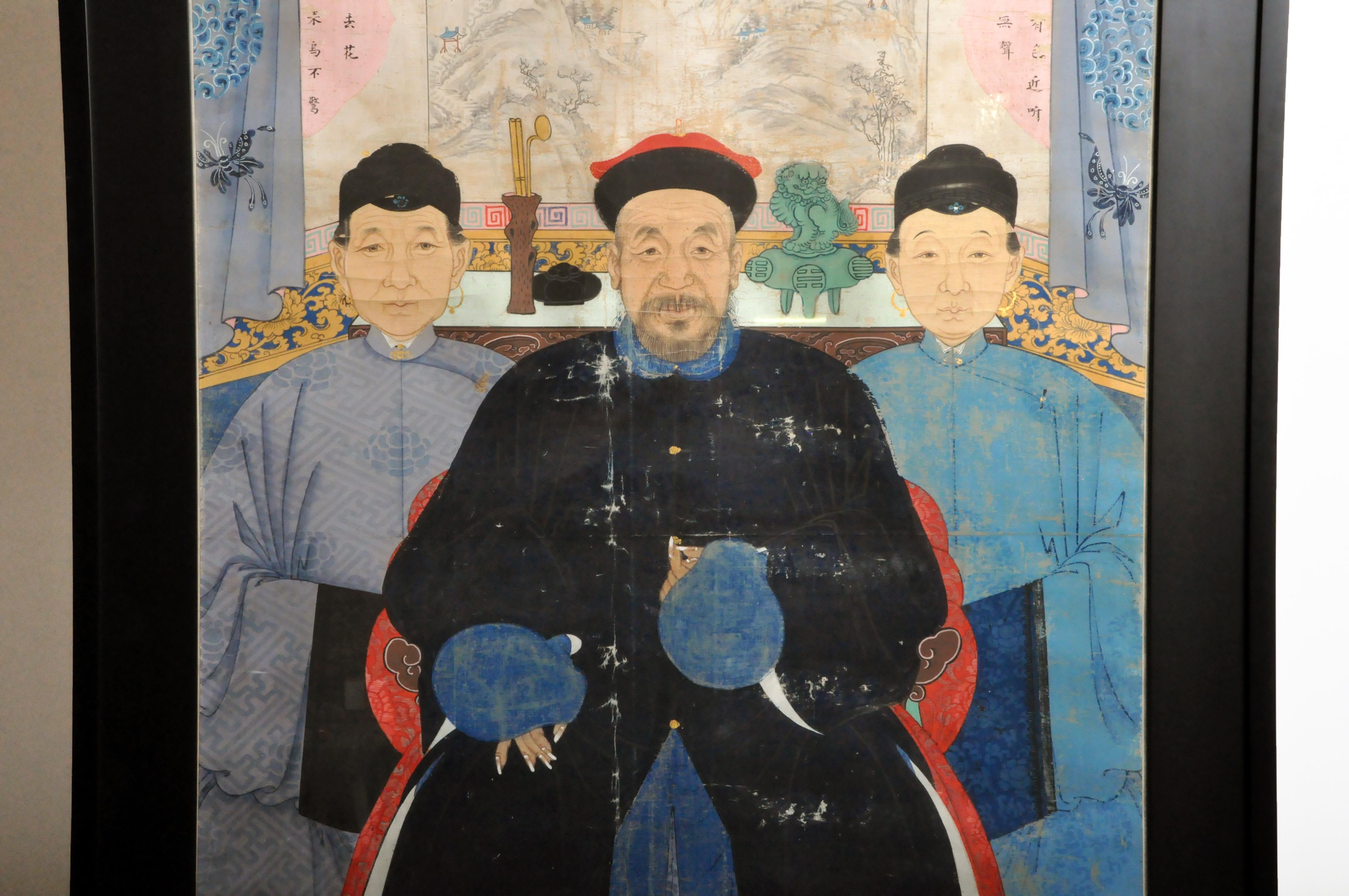 Glass Chinese Ancestor Portrait