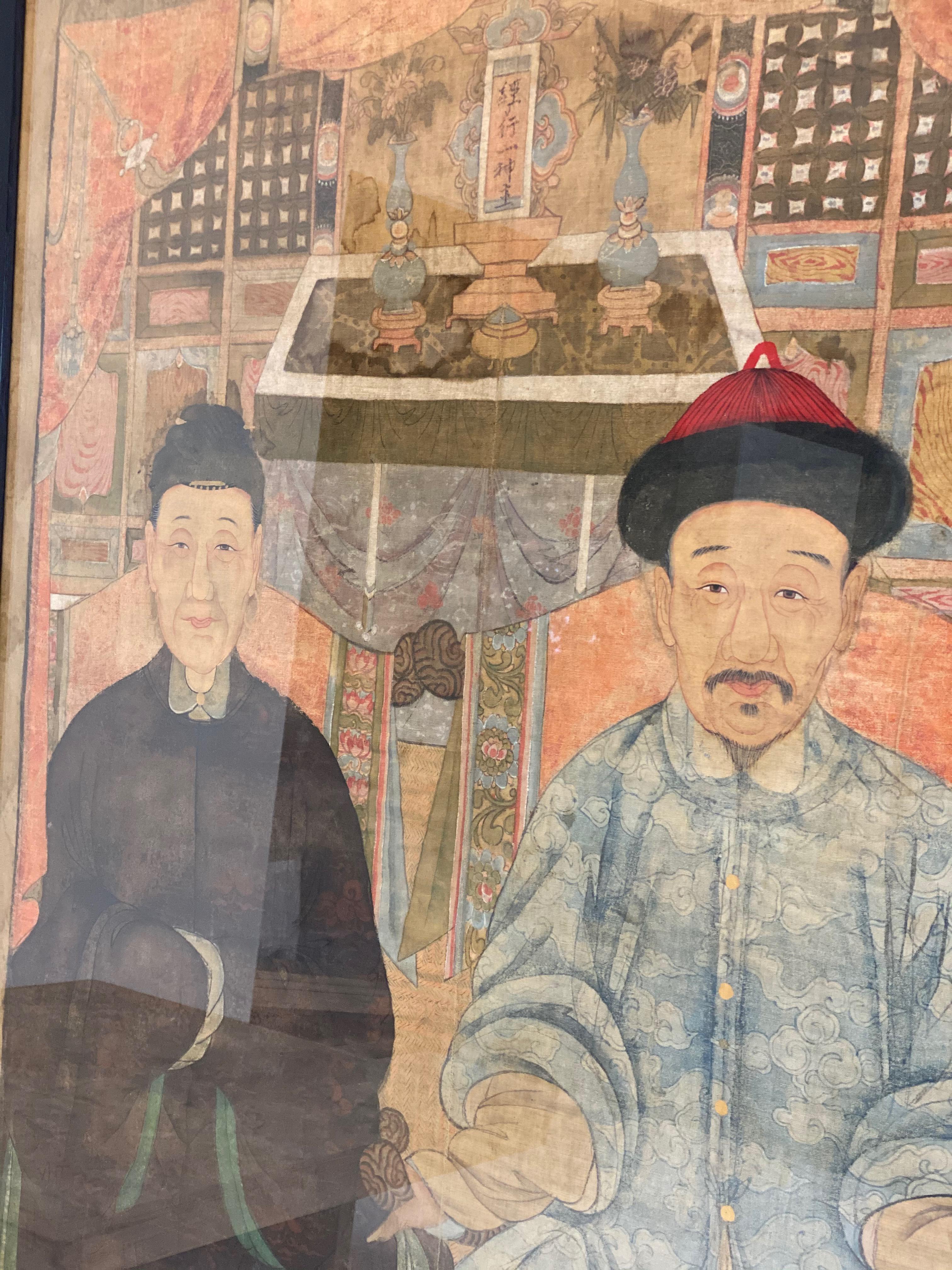 Chinese Ancestor Portrait For Sale 1