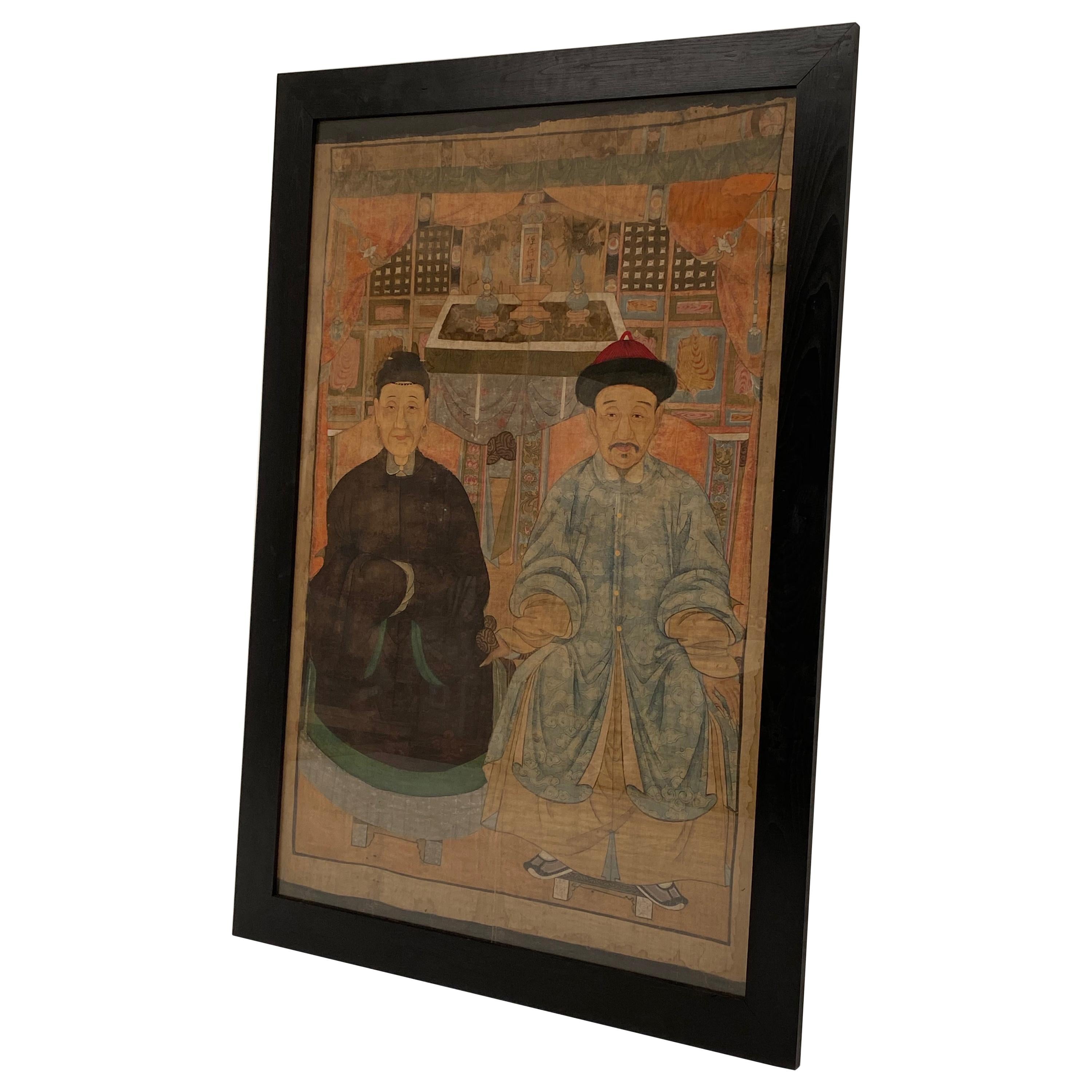 Chinese Ancestor Portrait For Sale