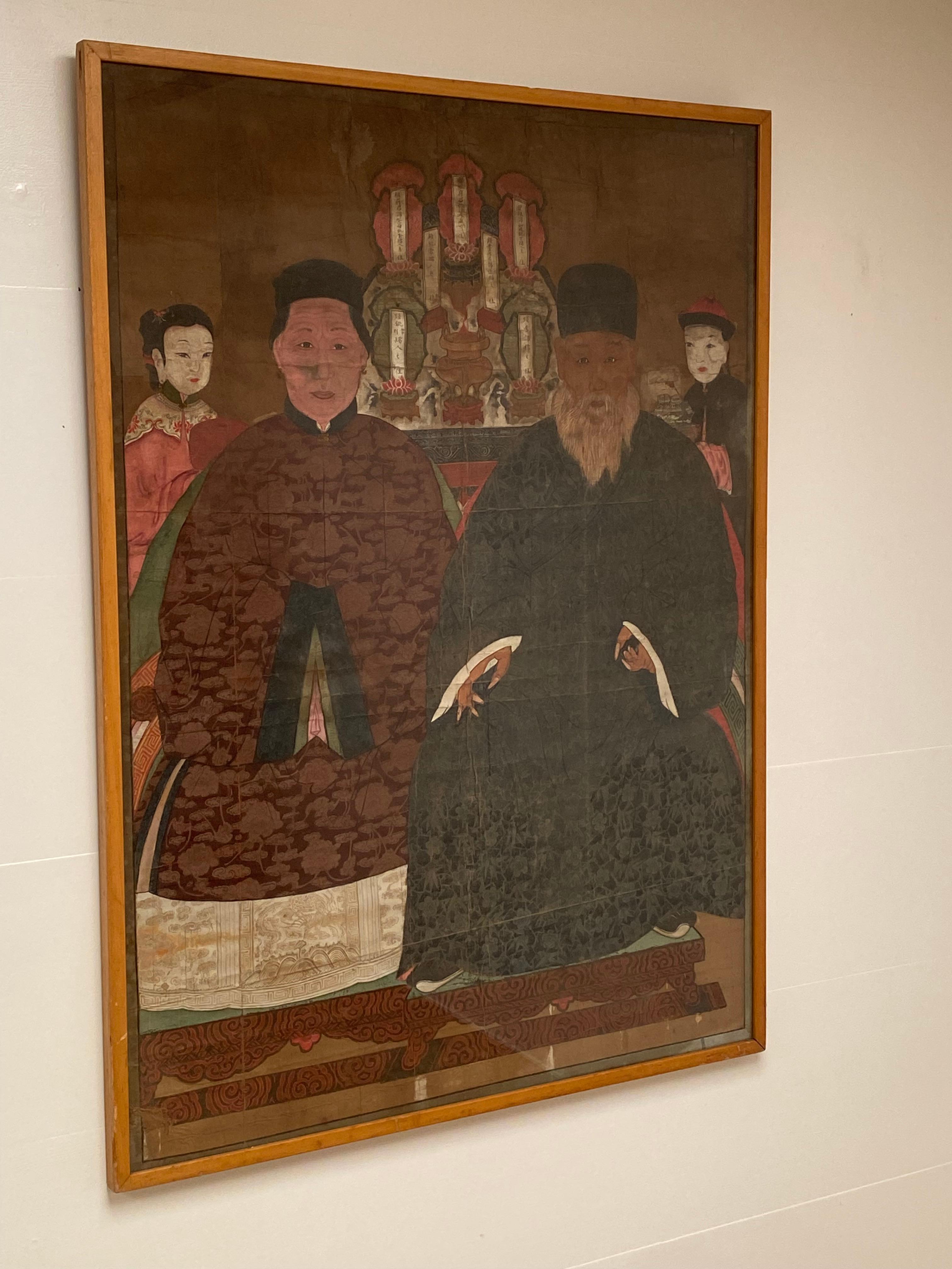 Chinese Ancestors Portrait en venta 4