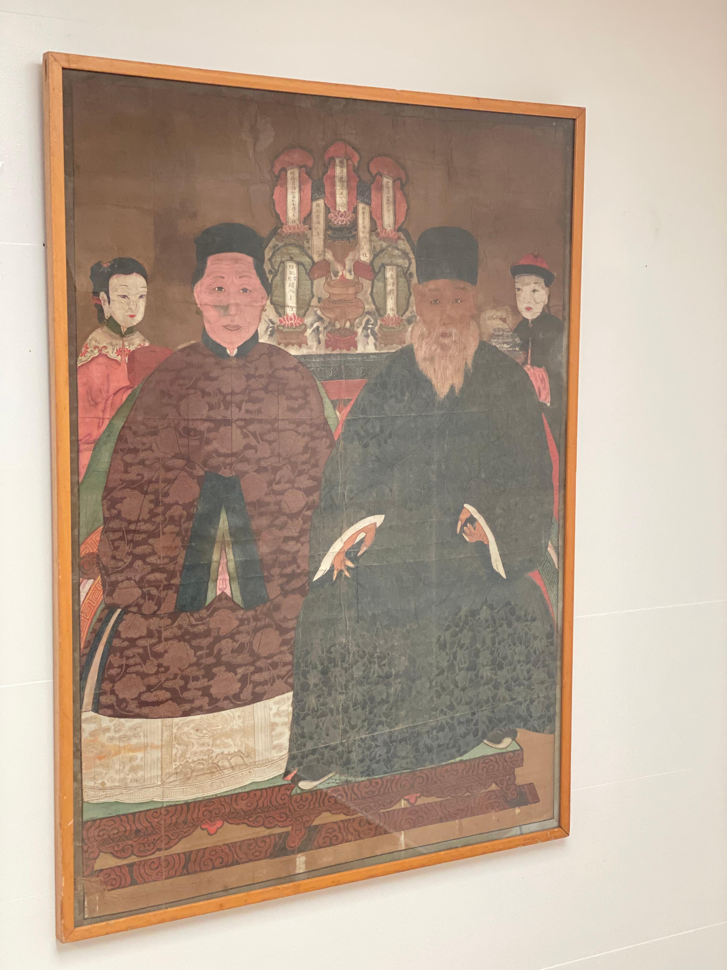 Chinese Ancestors Portrait en venta 8