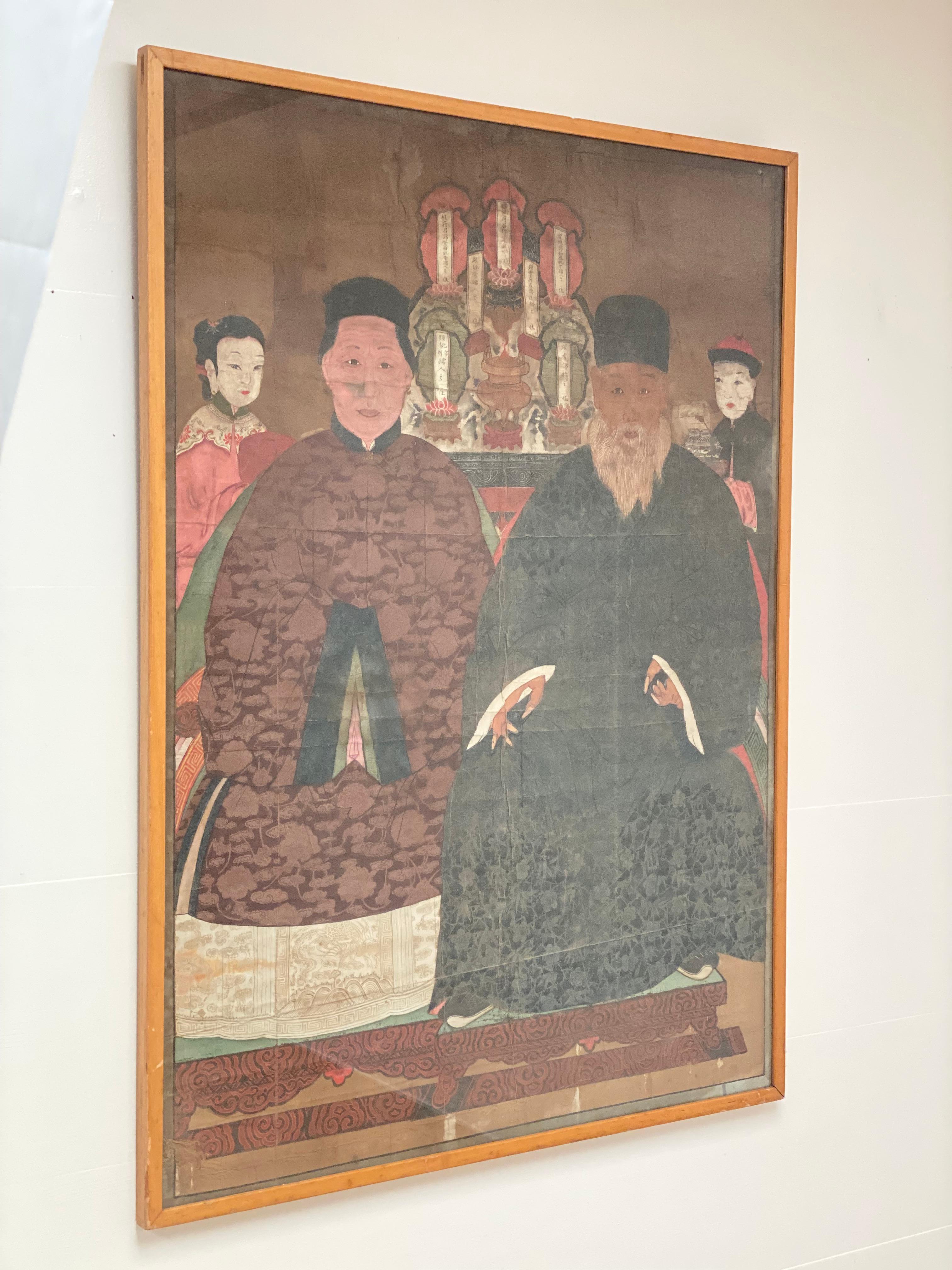 Chinese Ancestors Portrait siglo XVIII y antes en venta