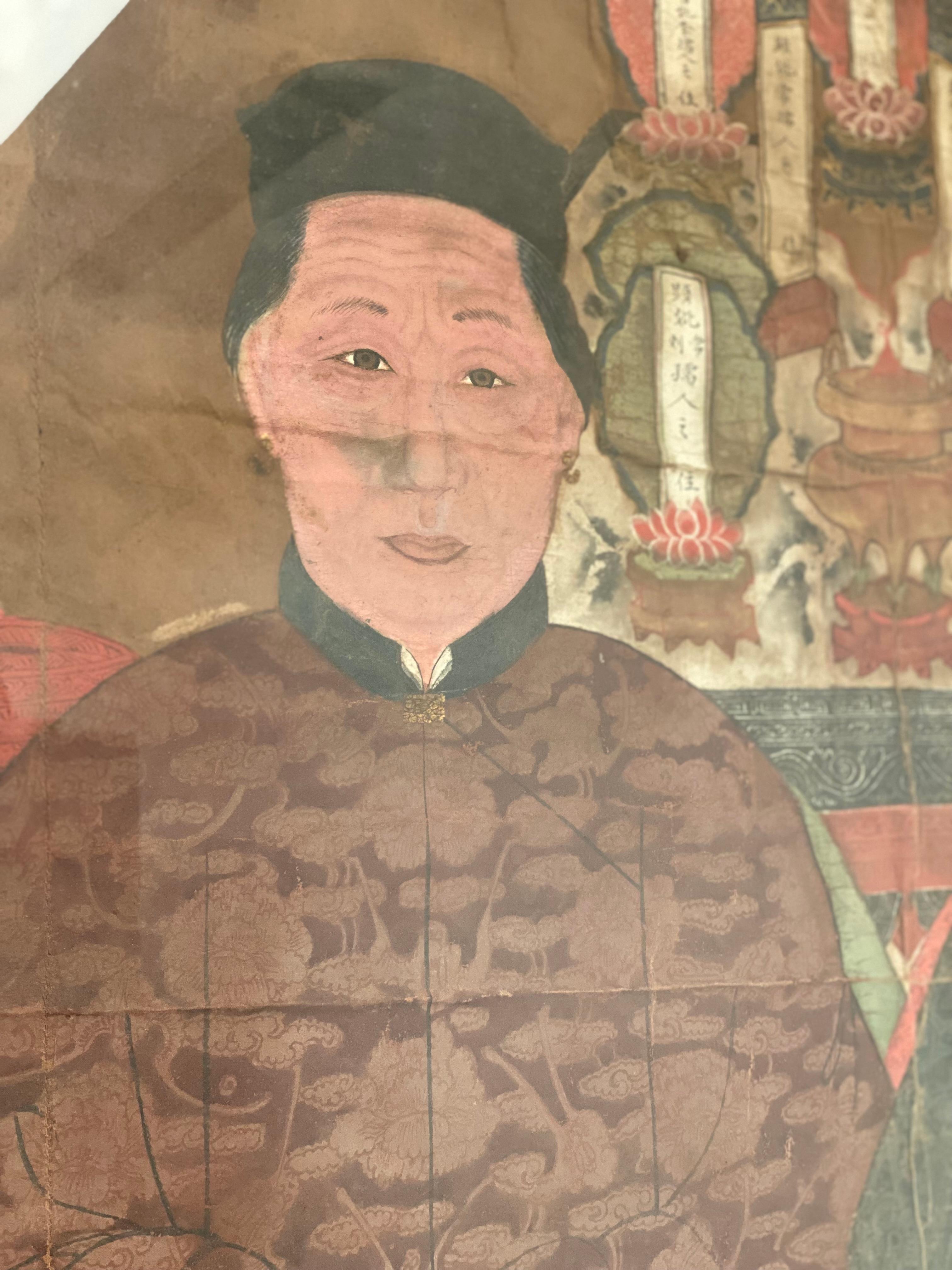Chinese Ancestors Portrait Lienzo en venta