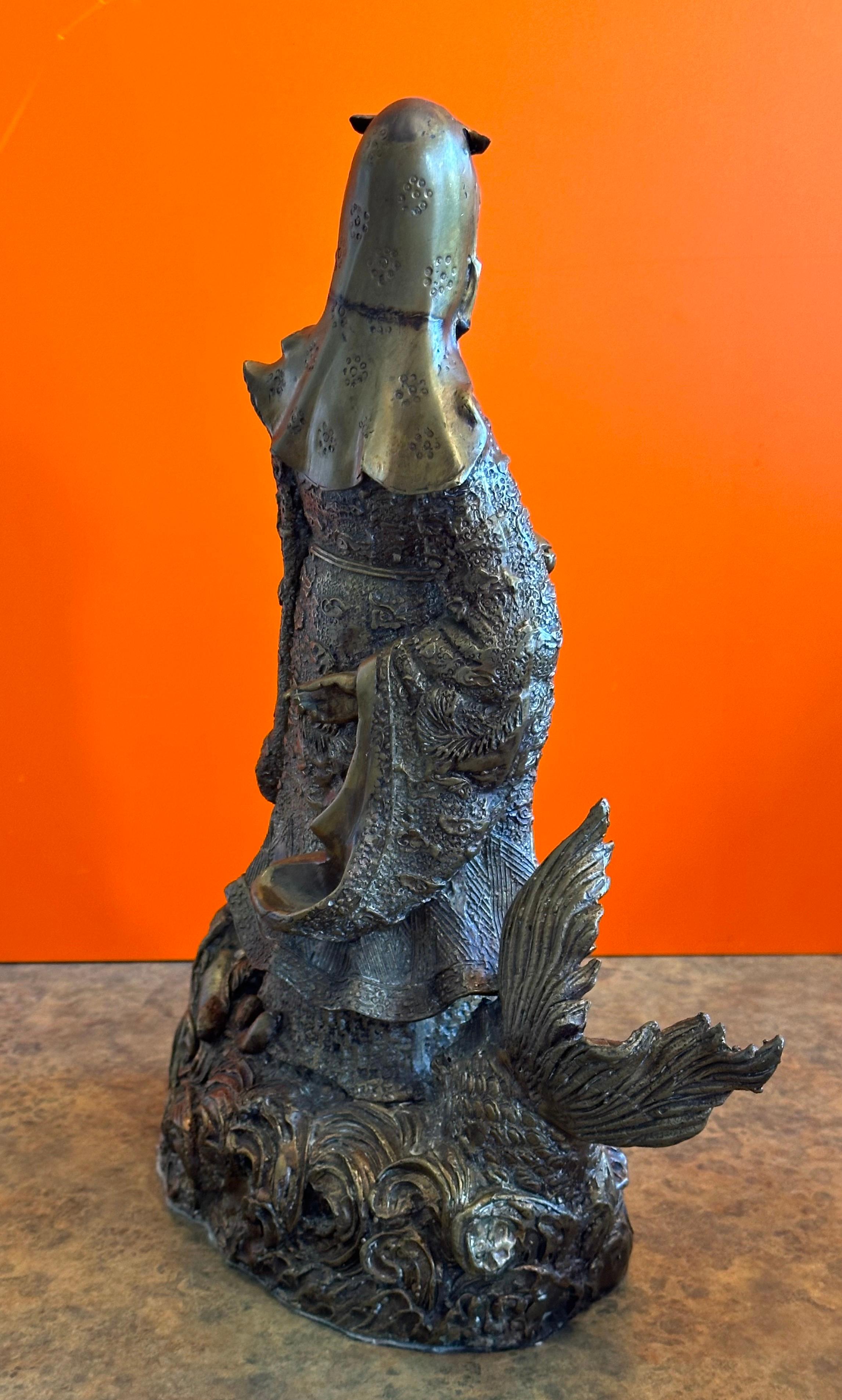 Figura Ancestral China / Estatua de Dios en Bronce Fundido en venta 4