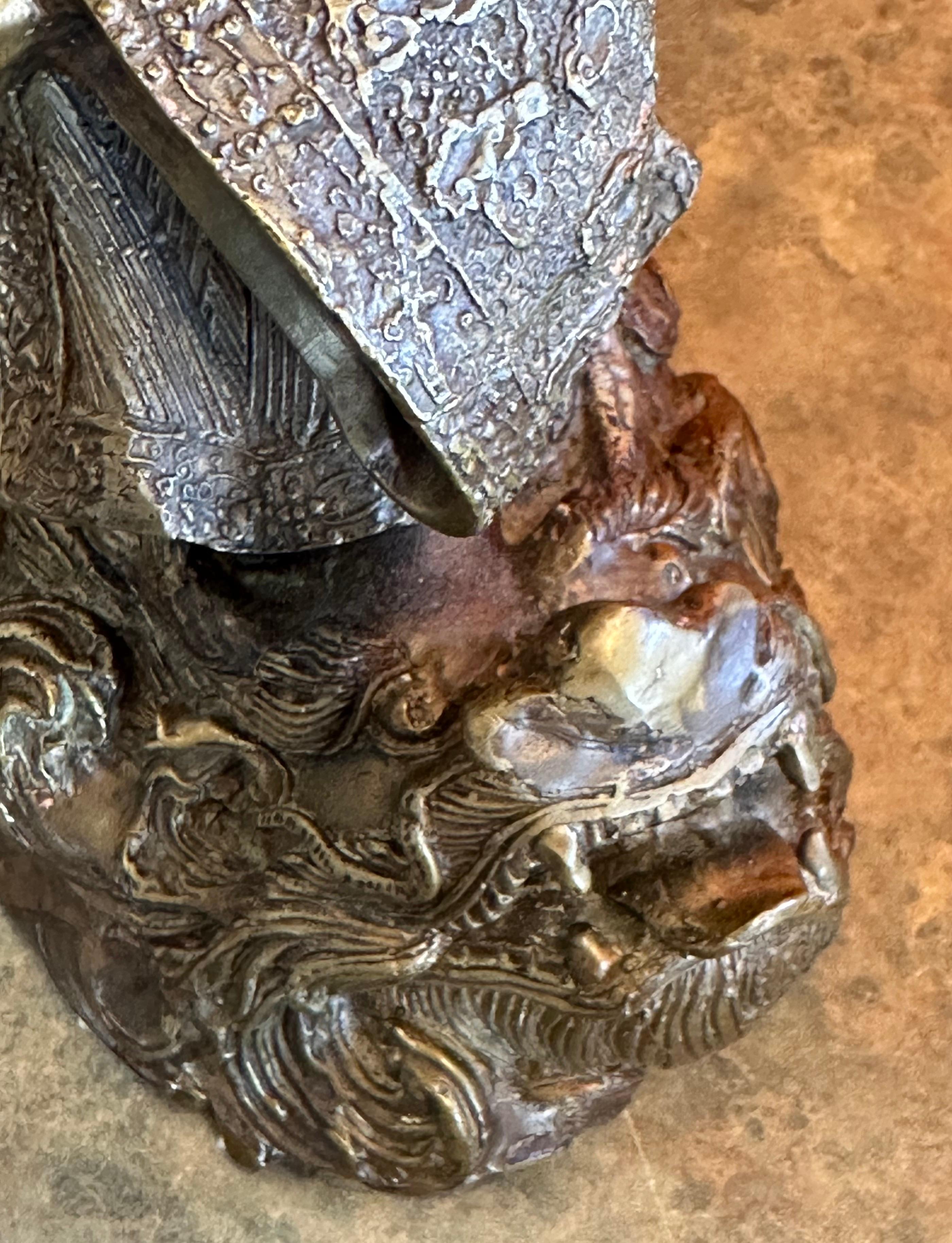 Figura Ancestral China / Estatua de Dios en Bronce Fundido en venta 8