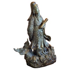 Chinese Ancestral Figure / God Statue in Cast Bronze