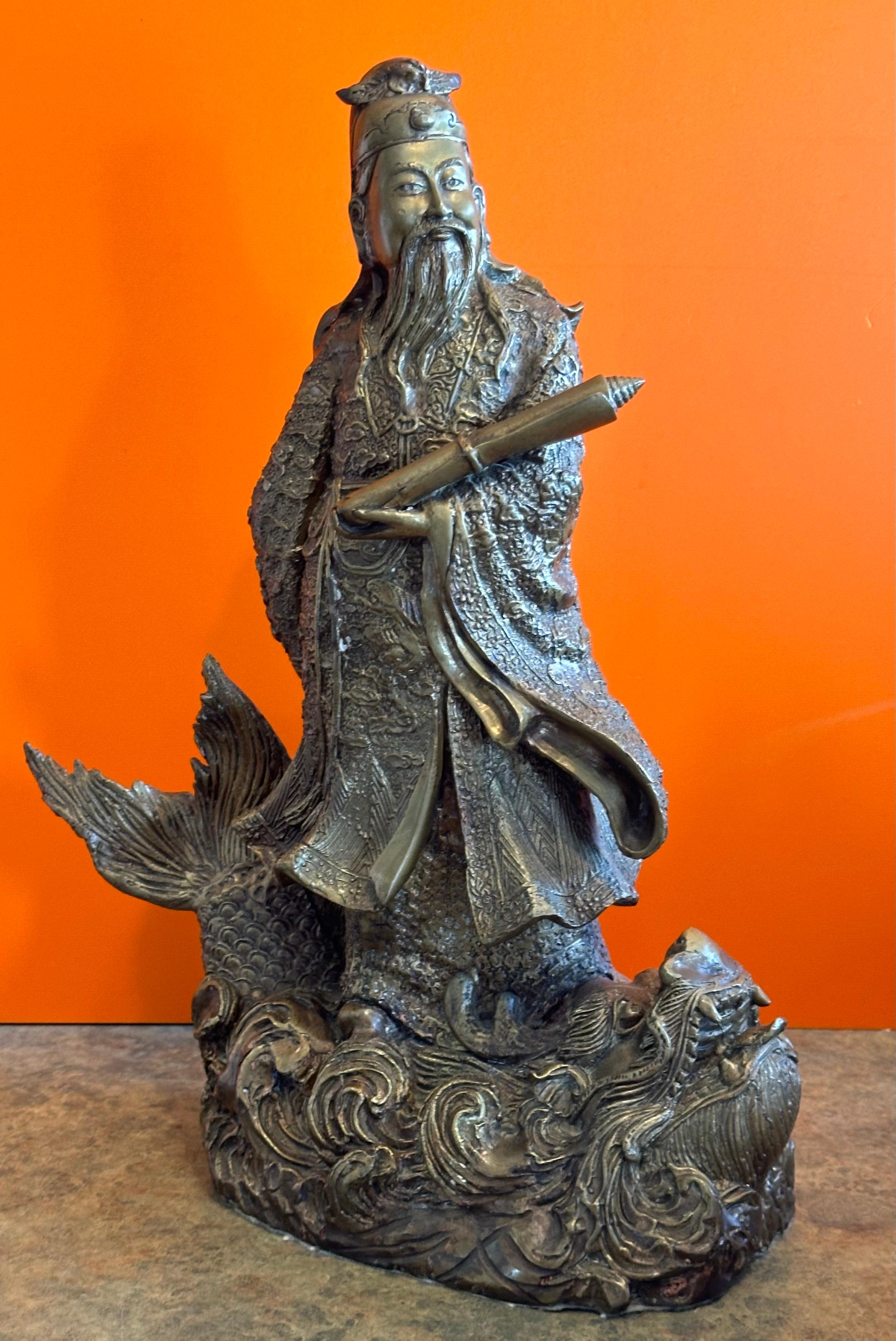 Figura Ancestral China / Estatua de Dios en Bronce Fundido Vaciado en venta