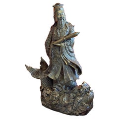 Chinese Ancestral Figure / God Statue in Cast Bronze
