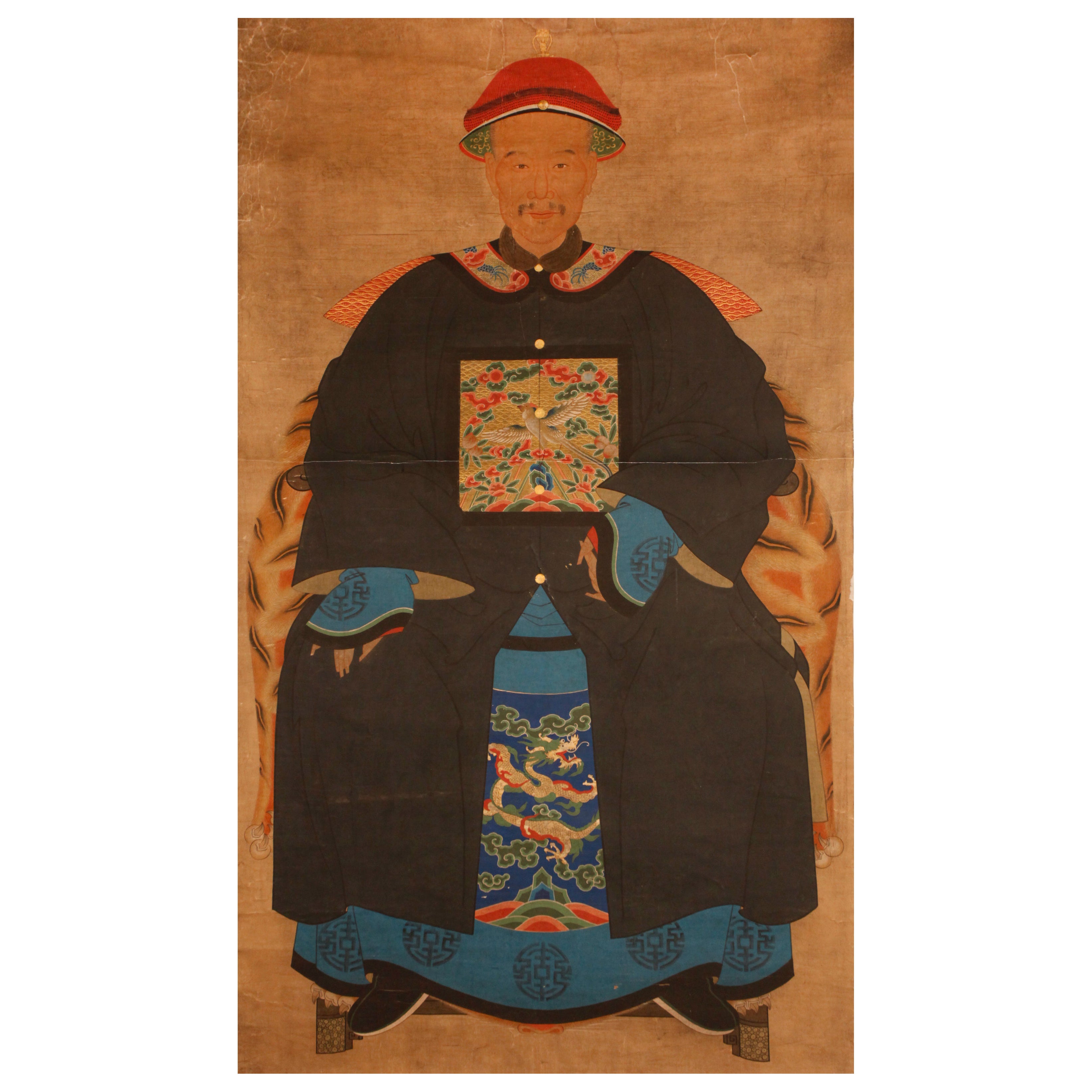 Chinese ancestral portrait, 19th c.
