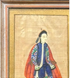 Chinese Ancestral Portrait, Gouache on Paper