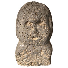 Chinese Ancient Hongshan Culture Stone Male Sculpture, 4700-2900 BC