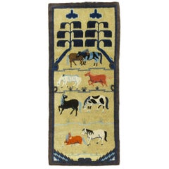 Chinese Animal Antique Pictorial Rug