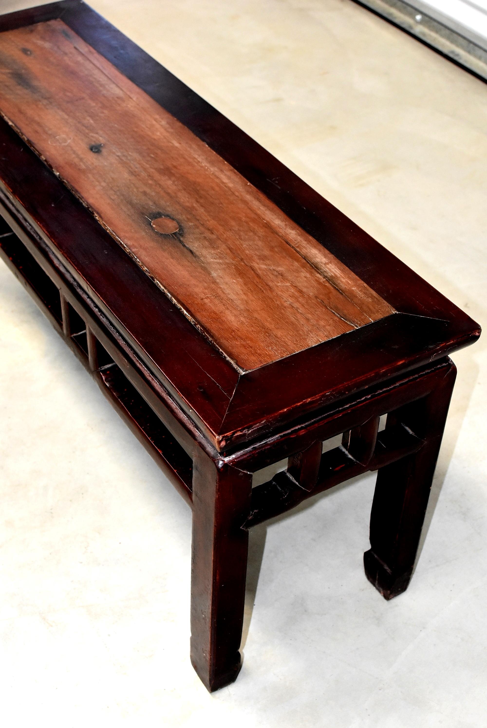 Chinese Antique Bench Coffee Table Solid Wood 3