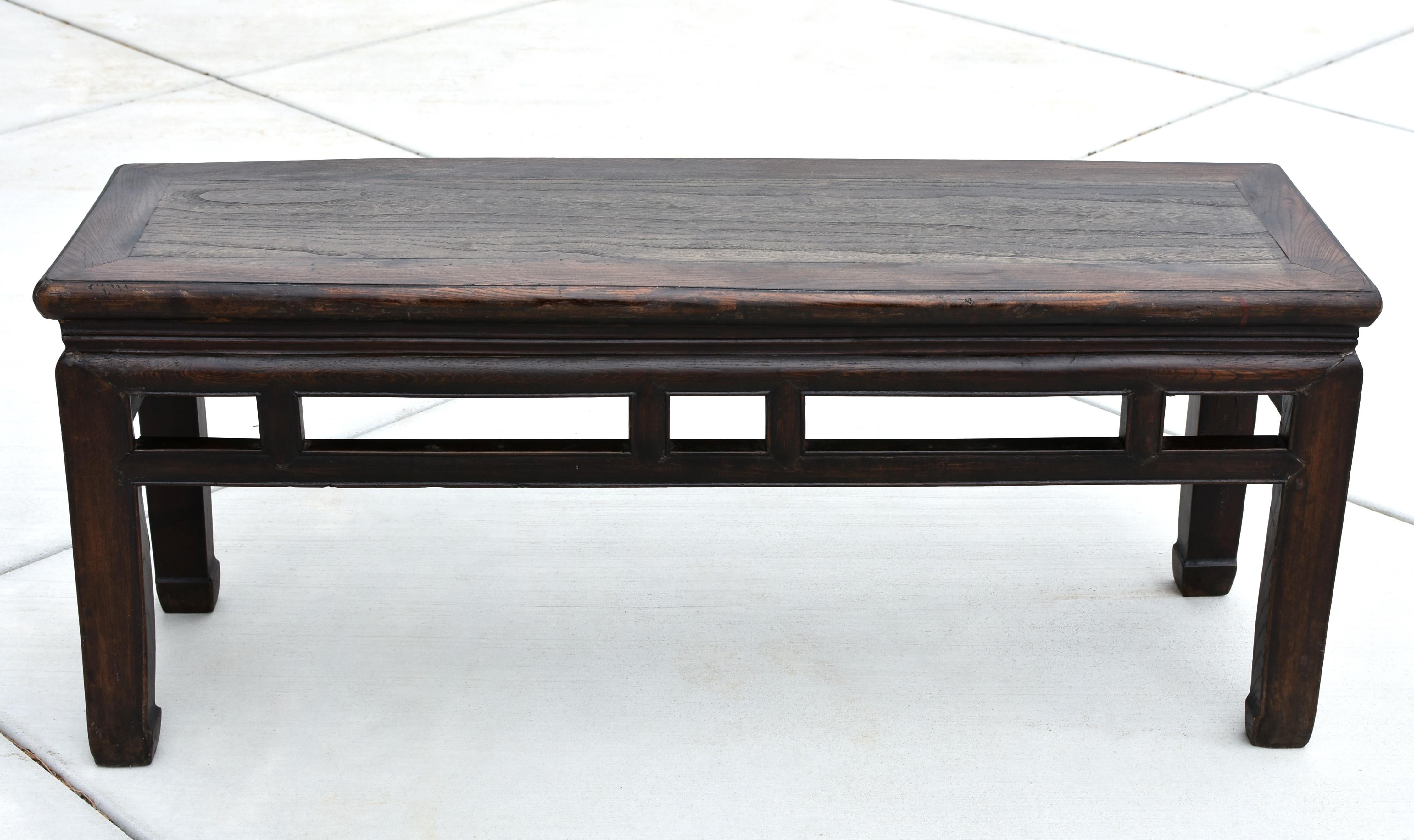 Chinese Antique Bench Solid Wood Ming Style Spring Bench 8