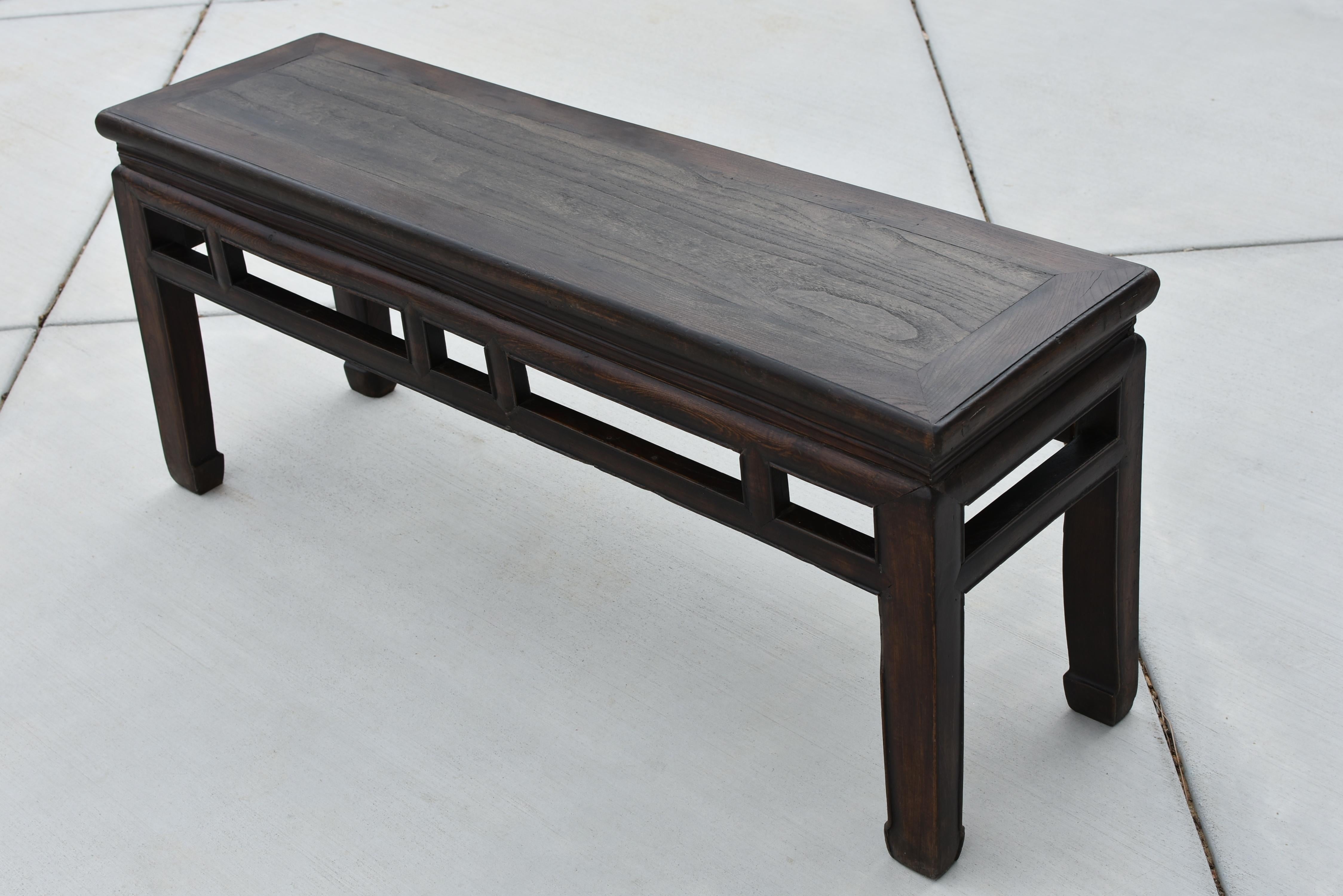 Chinese Antique Bench Solid Wood Ming Style Spring Bench 11
