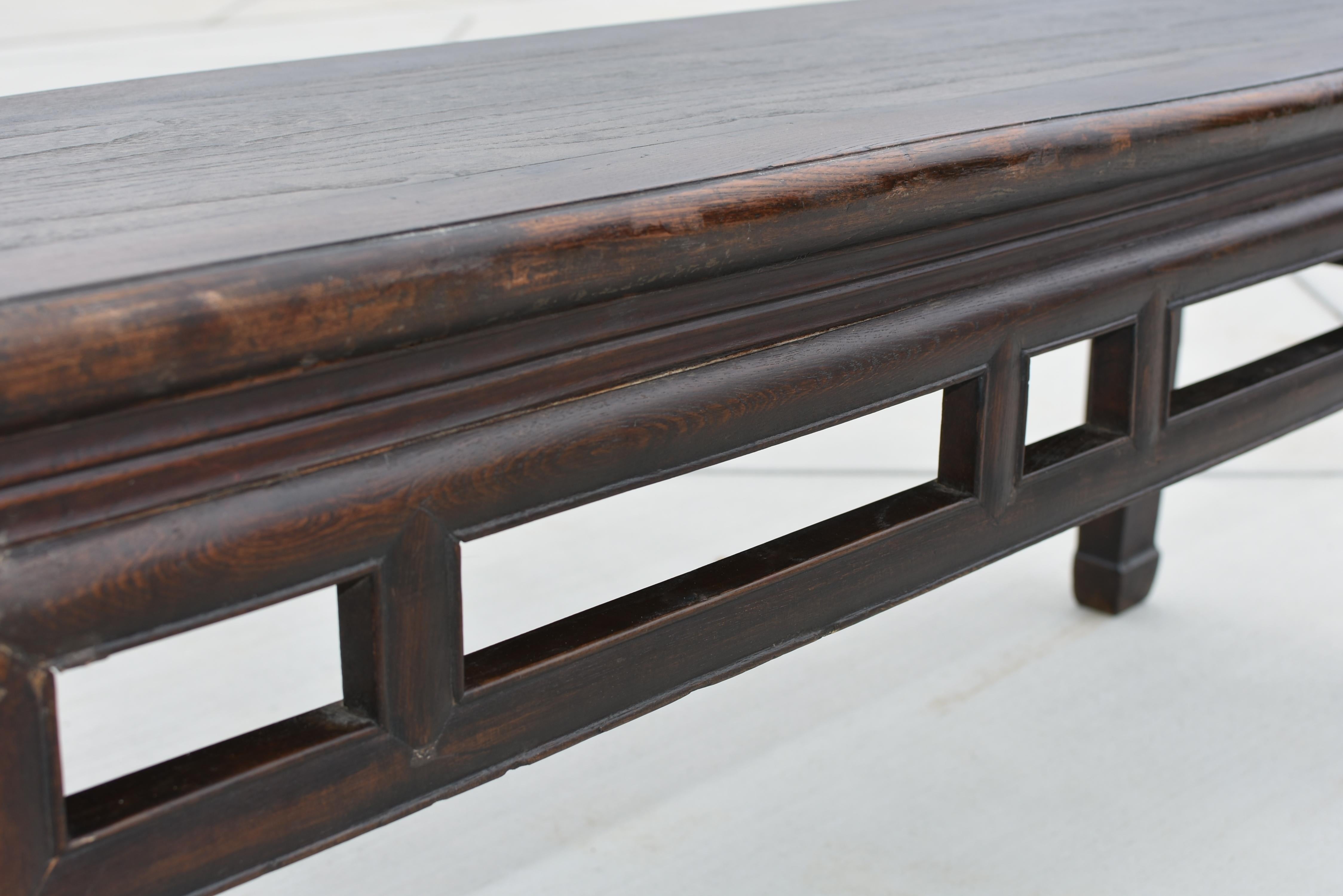 Chinese Antique Bench Solid Wood Ming Style Spring Bench 4