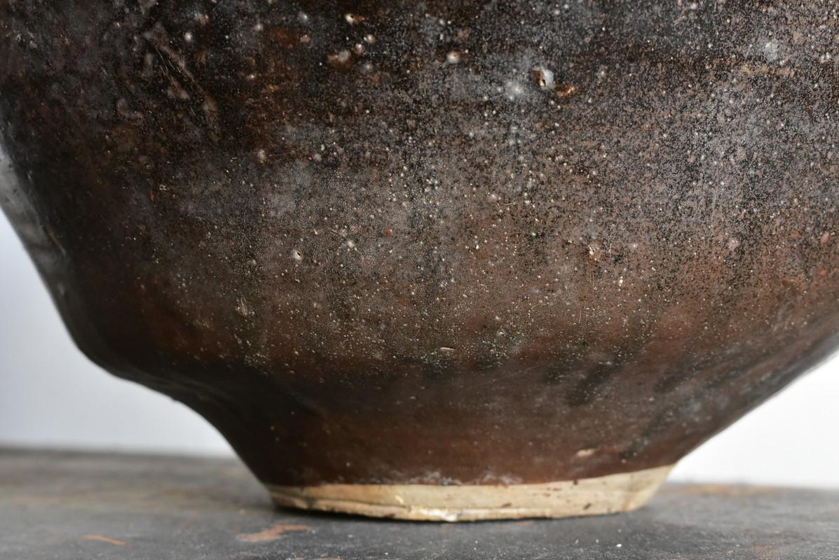 Chinese Antique Black Glazed Jar / 1500s / Wabi-Sabi Jar 1