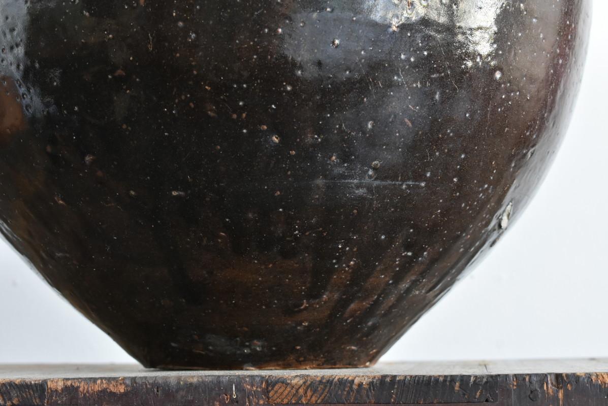 Chinese Antique Black Pottery Jar / 1500s / Wabi-Sabi Jar / Beautiful Vase 4