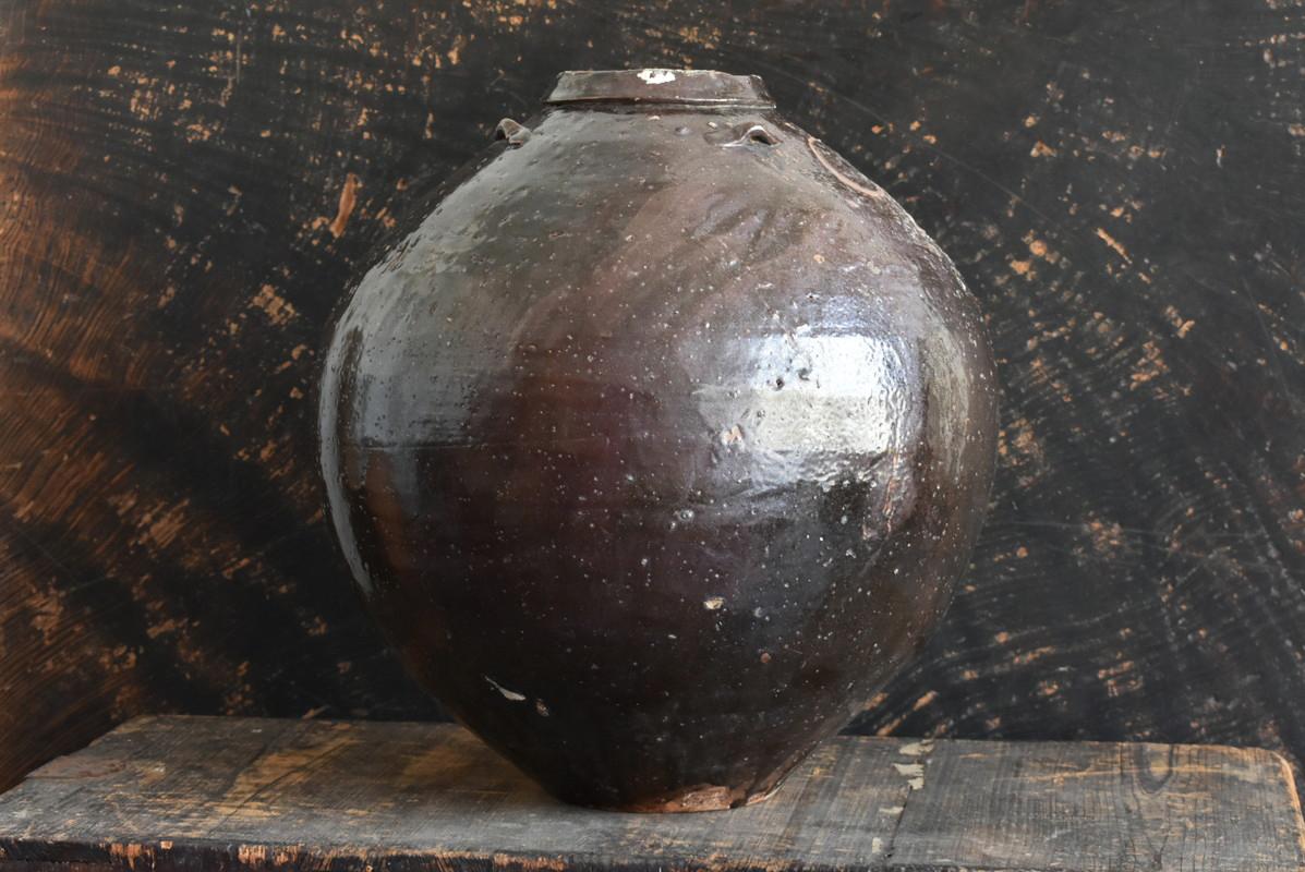 Chinese Antique Black Pottery Jar / 1500s / Wabi-Sabi Jar / Beautiful Vase 5