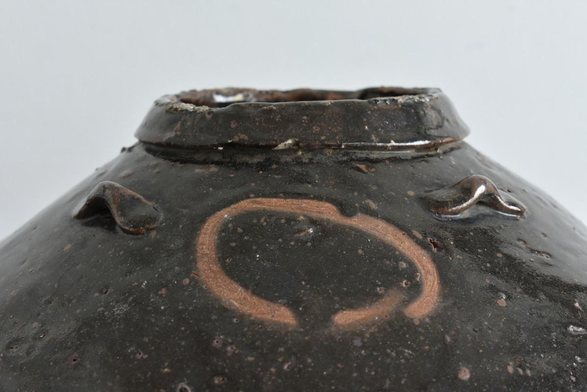 Chinese Antique Black Pottery Jar / 1500s / Wabi-Sabi Jar / Beautiful Vase 2