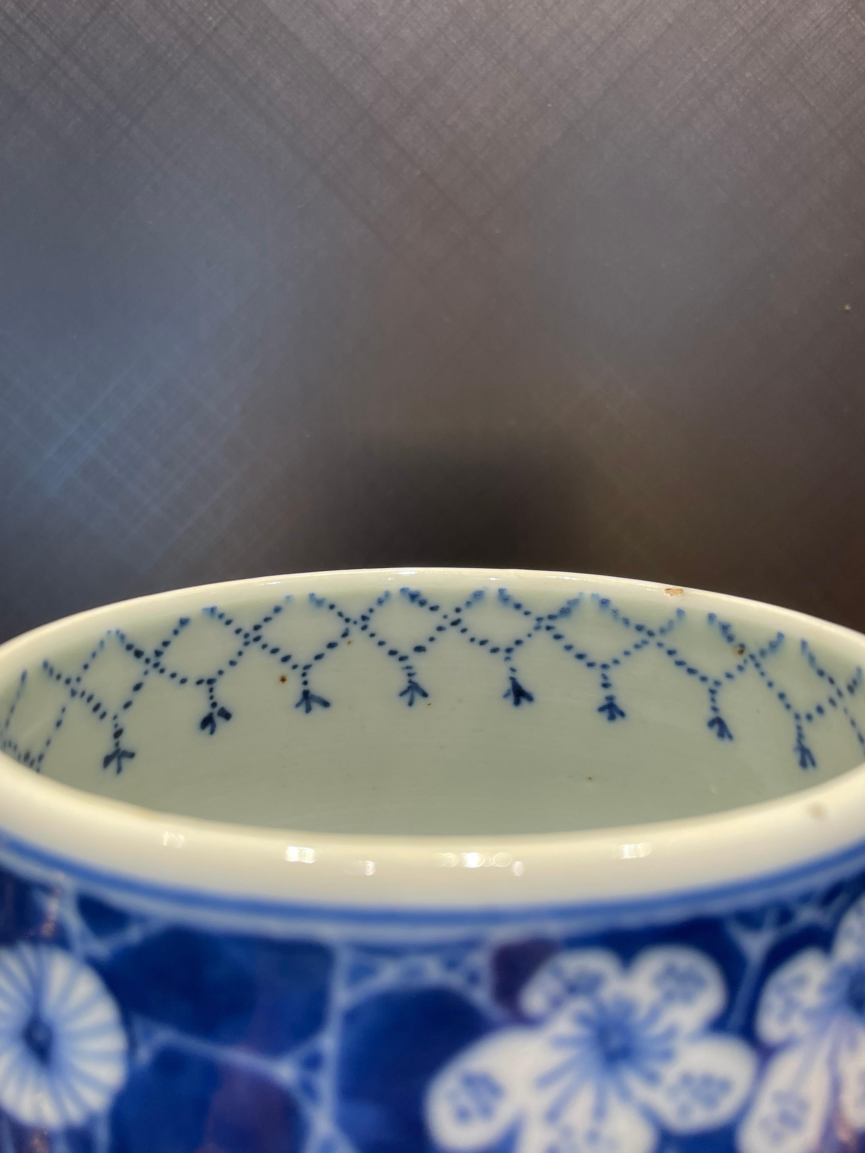 19th Century Chinese Antique Blue and White China, Qing Period For Sale