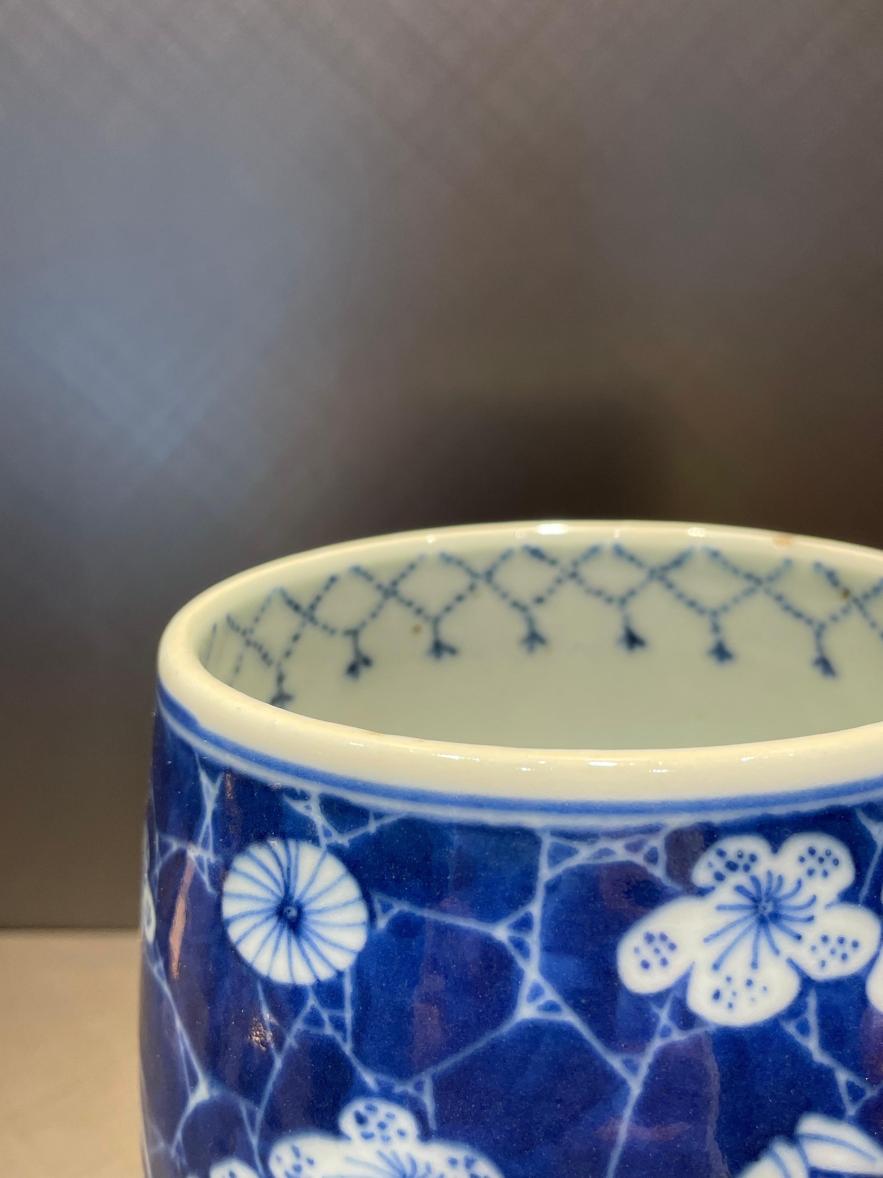 Porcelain Chinese Antique Blue and White China, Qing Period For Sale