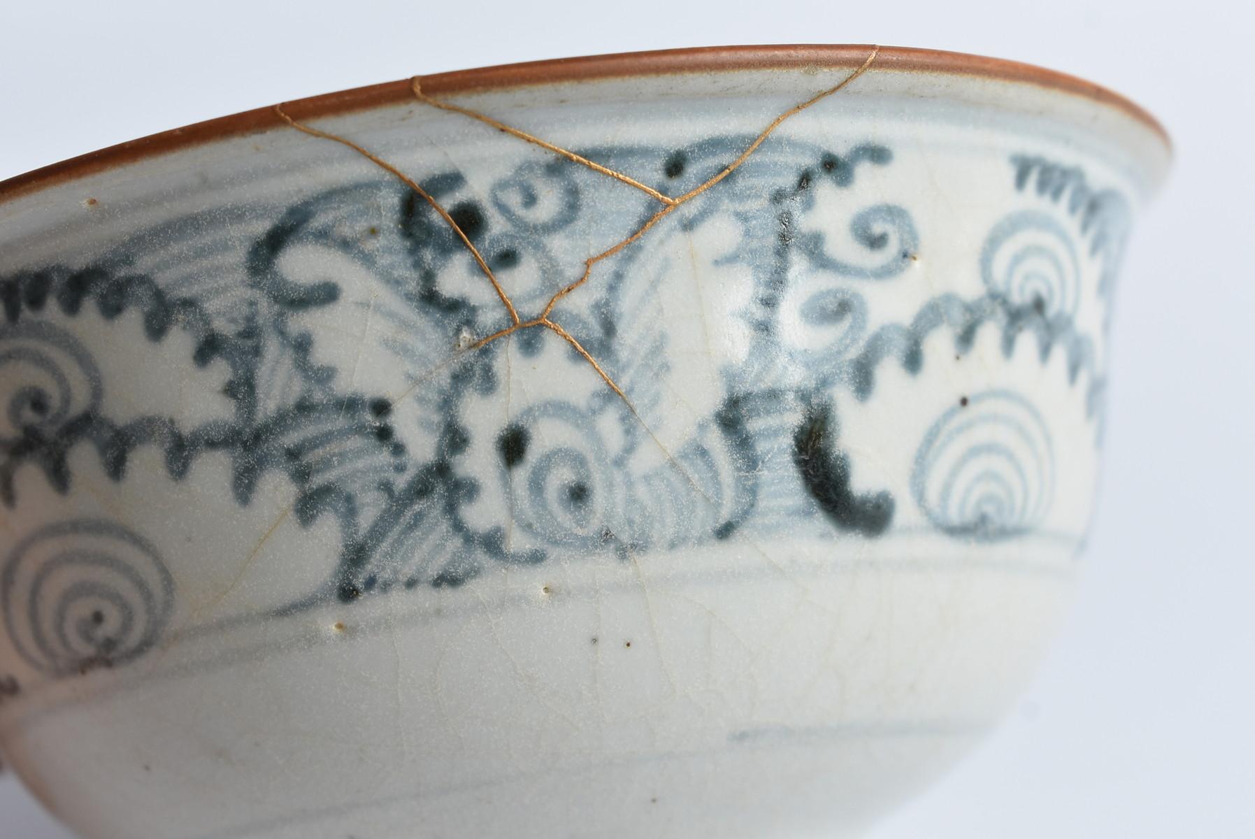 Chinese Antique Bowl / 1300s-1500s / Kintsugi Tableware/Rice Bowl 3