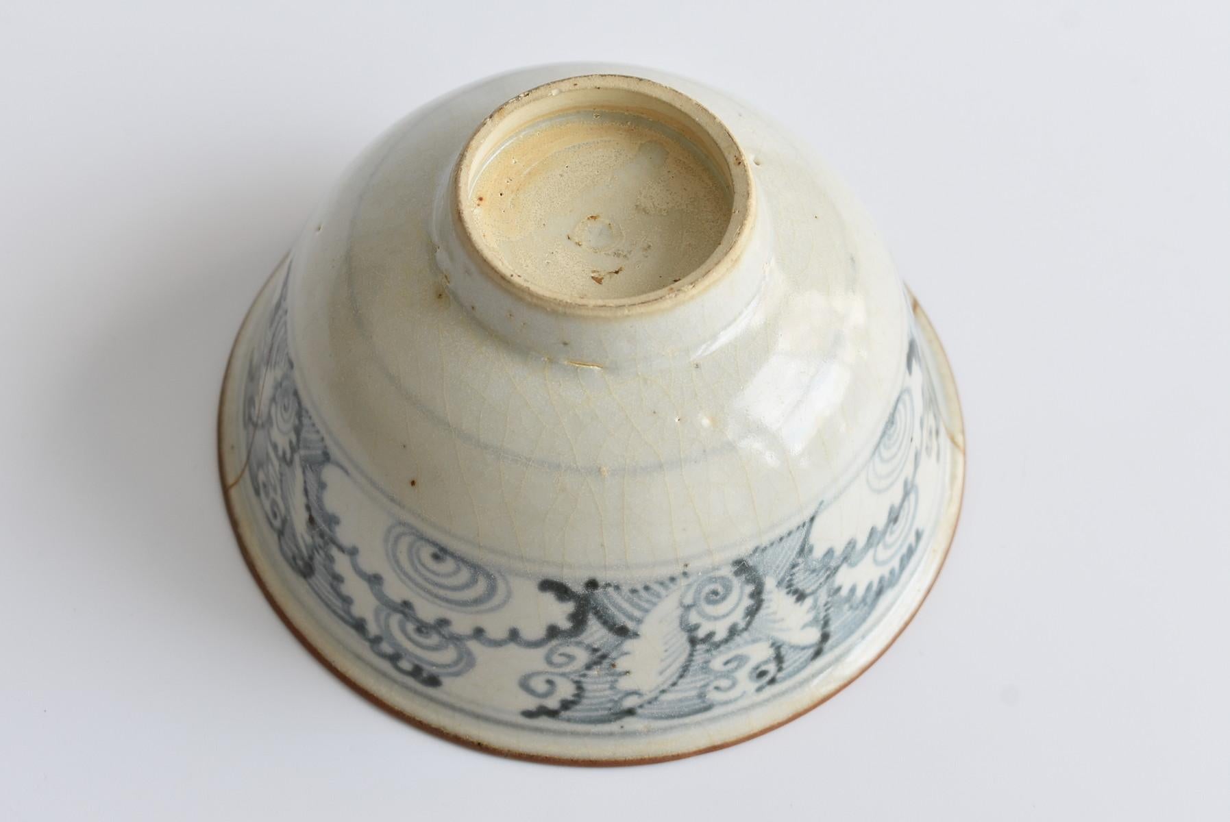 Chinese Antique Bowl / 1300s-1500s / Kintsugi Tableware/Rice Bowl 7