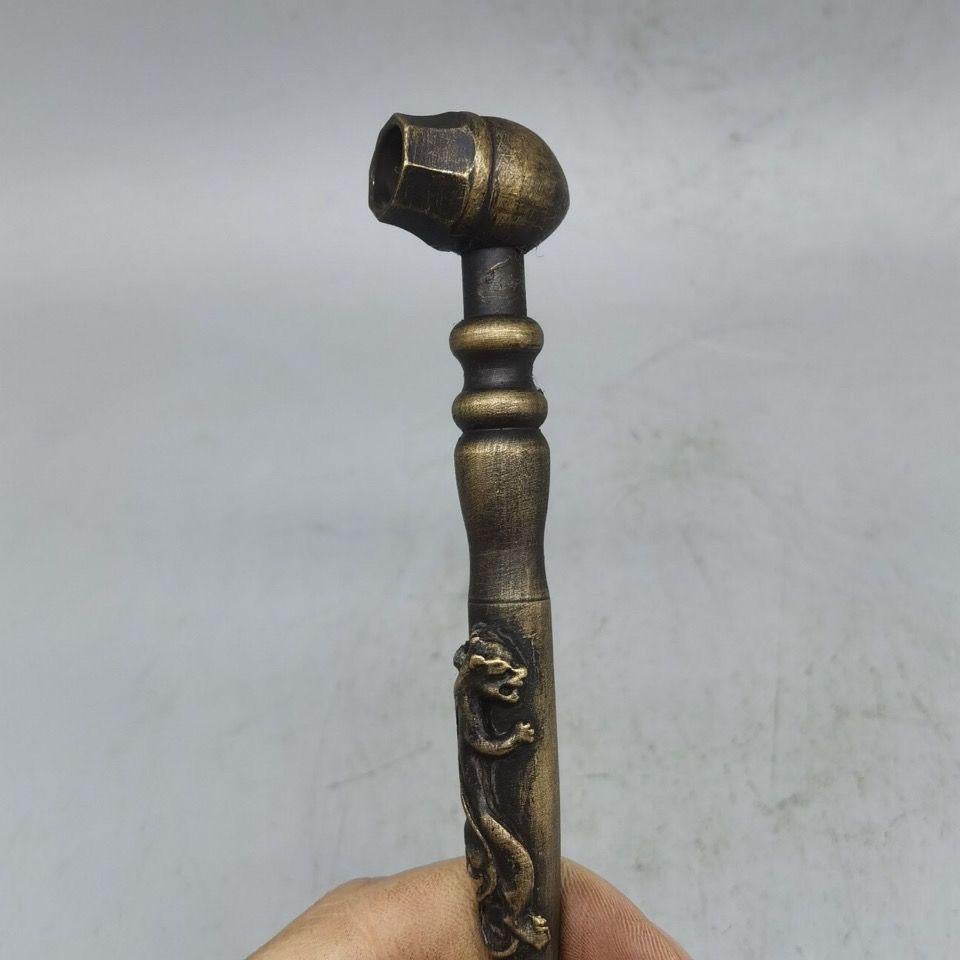 19th Century Vintage Chinese Bronze Classic Smoking Instrument For Sale