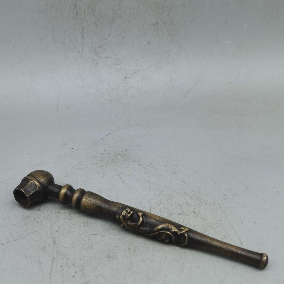 Vintage Chinese Bronze Classic Smoking Instrument For Sale 3