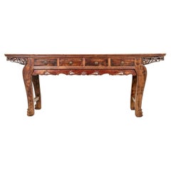 Chinese Antique Carved and Painted Altar Table