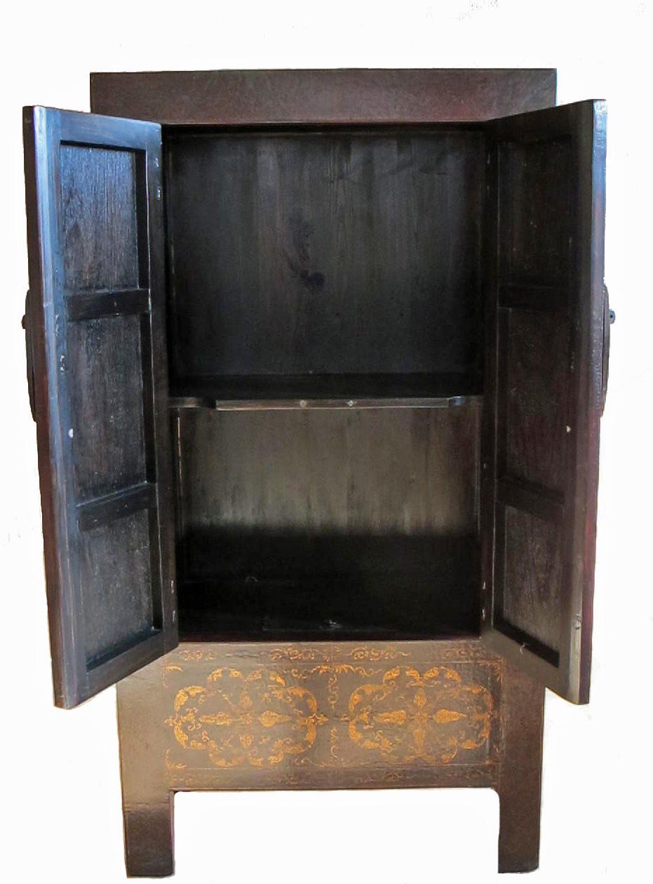 Chinese Antique Chinoiserie Style Cabinet For Sale 5