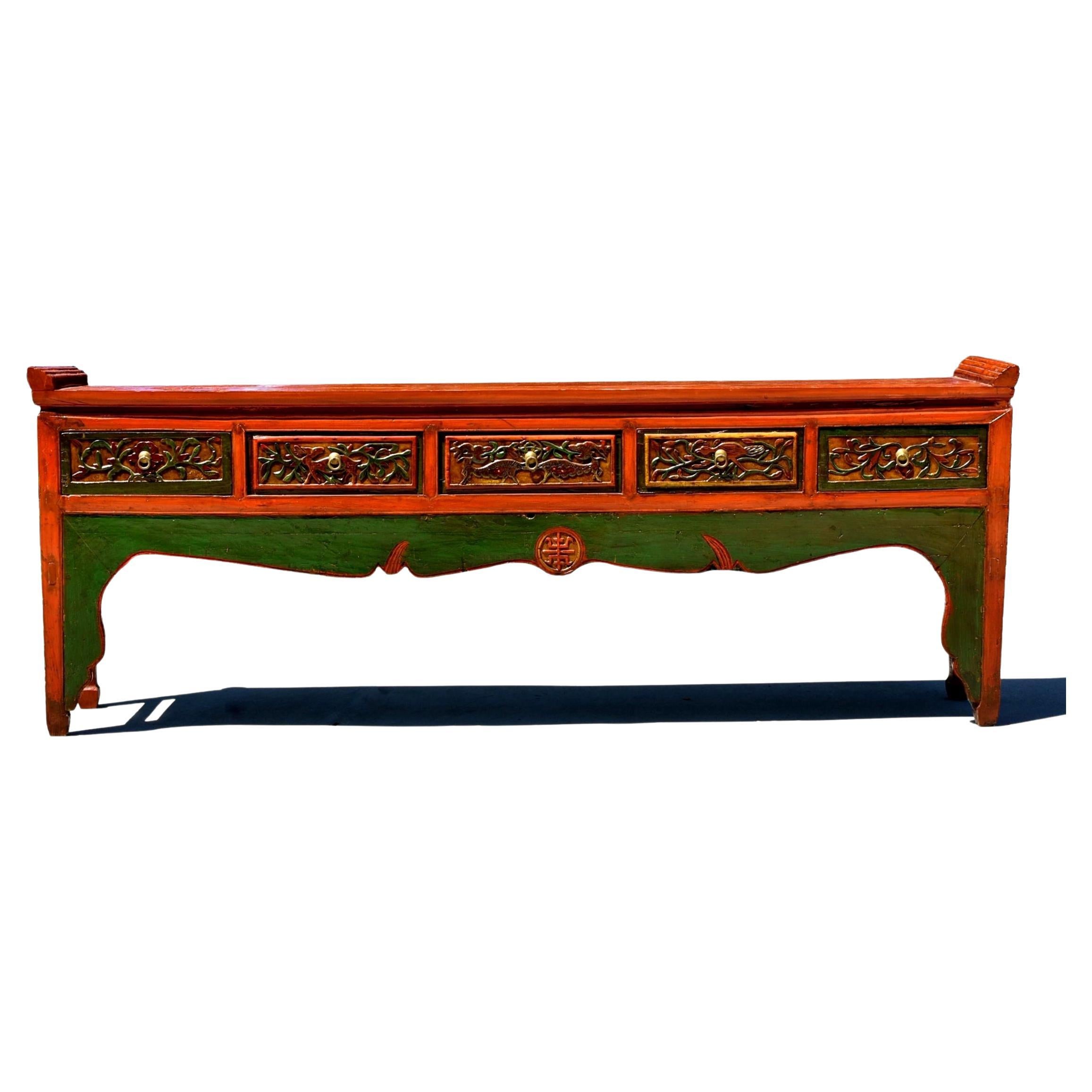 Chinese Antique Console Table Over 8 ft Long Altar For Sale 3