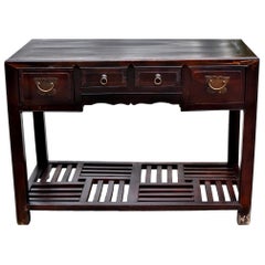 Chinese Antique Desk with Butterfly Hardware