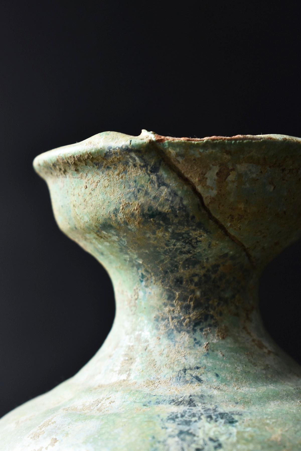 Chinese Antique Han Dynasty Green Glazed Silver Jar, 1st-3rd Century 2