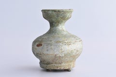 Chinese Antique Han Dynasty Green Glazed Silver Jar, 1st-3rd Century