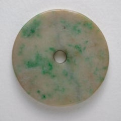 Chinese Antique Jade Pi Disk Circa 1820-1850 Certified Untreated