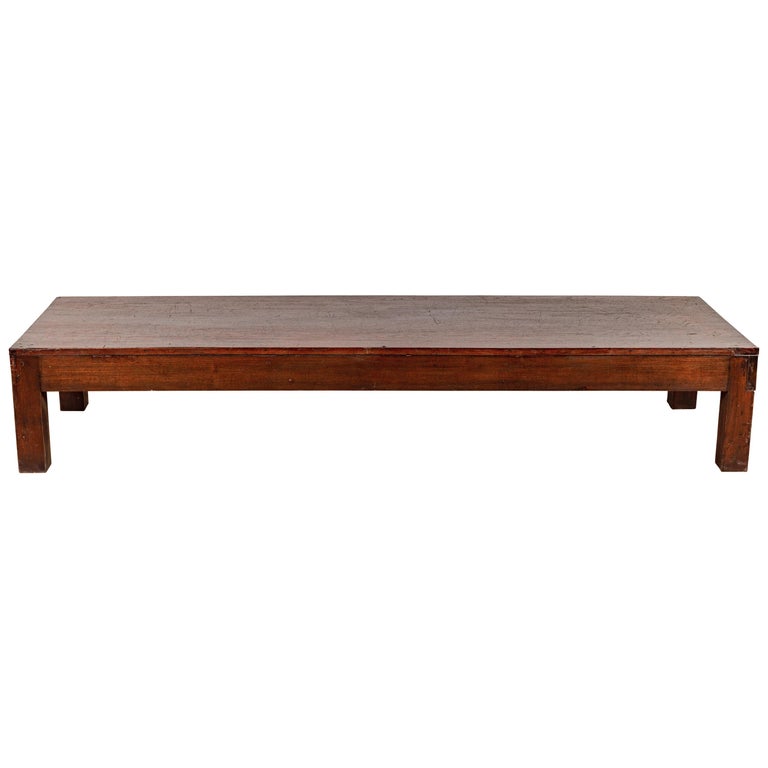 Chinese Antique Long Low Prayer Table with Walnut Patina and Square Legs at  1stDibs | low long table, long low table, long floor table
