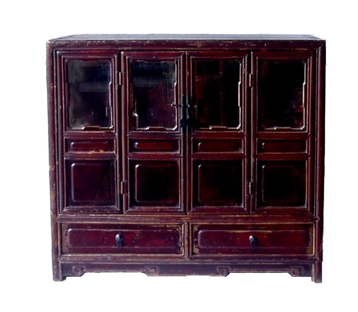Chinese Antique Mirrored Vanity Kang Chest For Sale 14