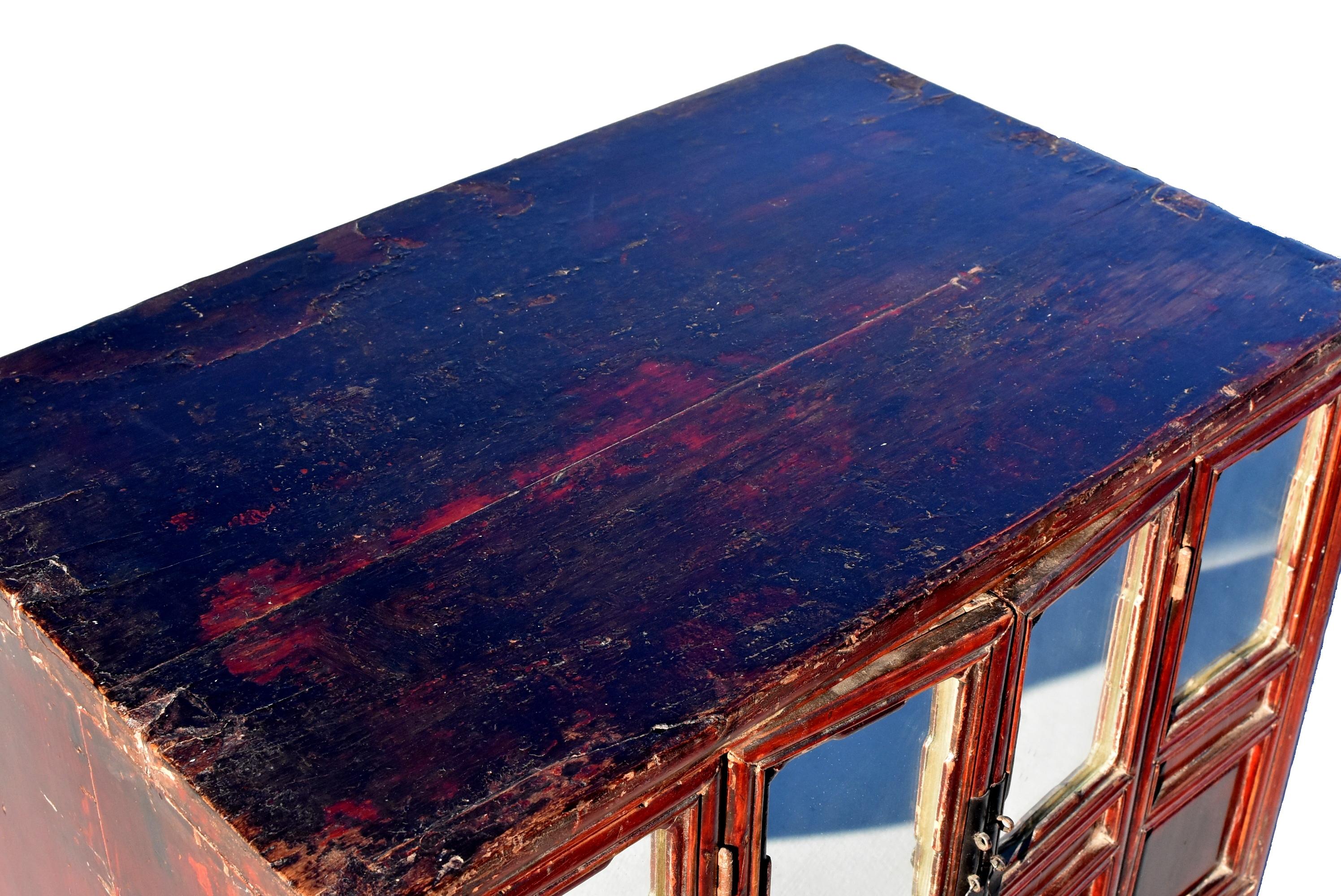 XIX secolo Cassapanca cinese Antique Mirror Vanity Kang in vendita