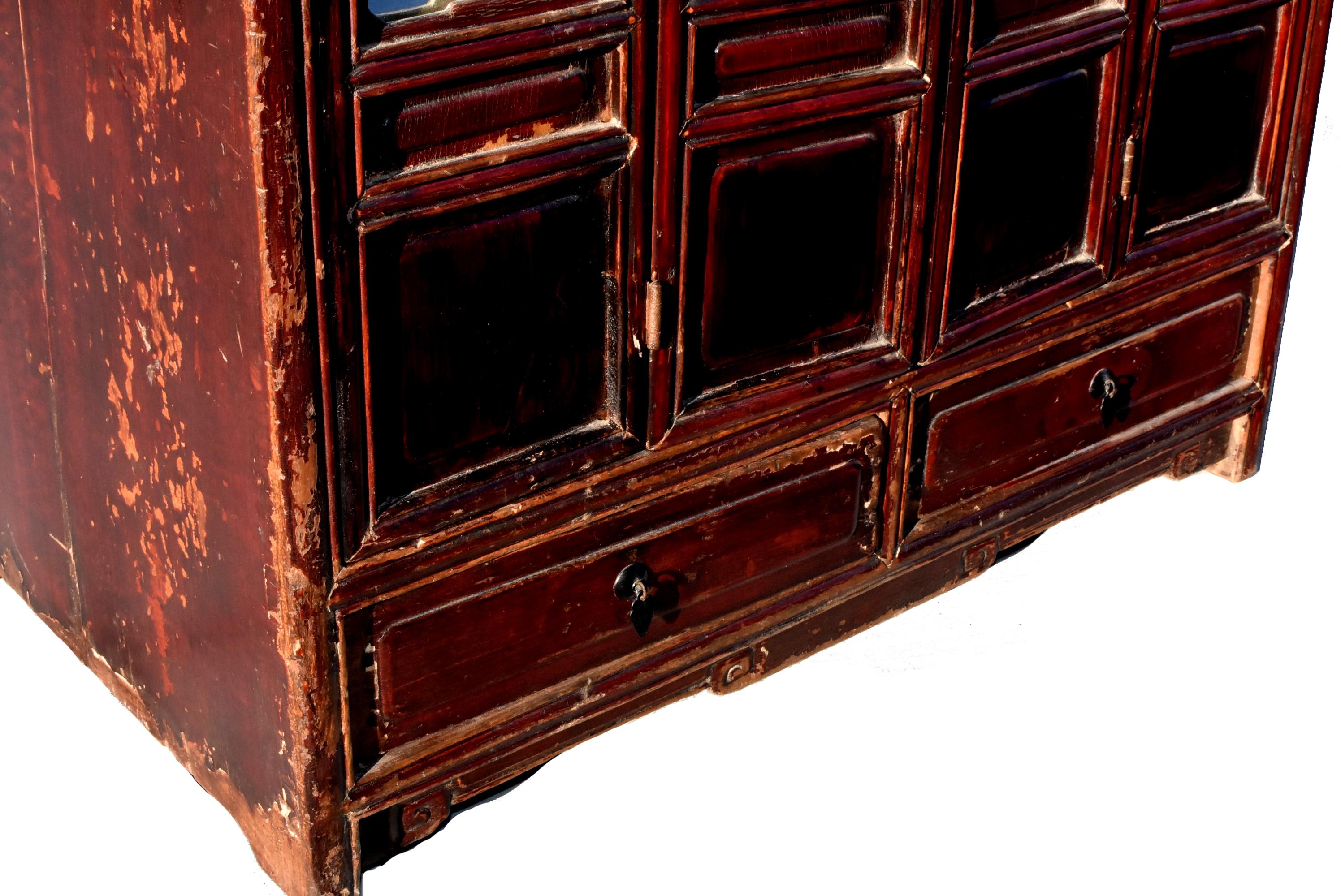 Chinese Antique Mirrored Vanity Kang Chest For Sale 4
