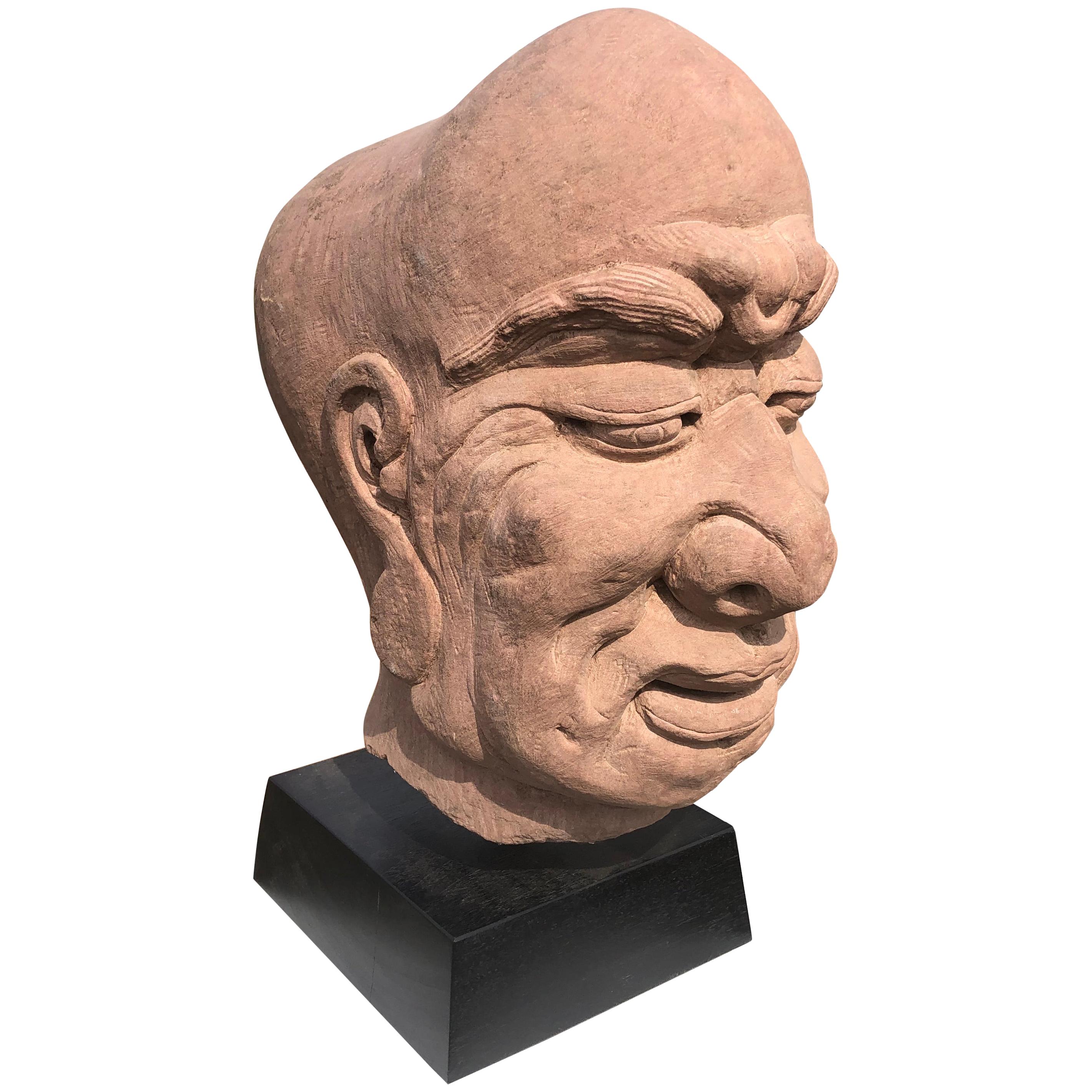 Bamboo Leaf Meditation Stone Sculpture For Sale at 1stDibs