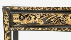 Chinese Antique Parcel-Gilt Black Altar Console Table