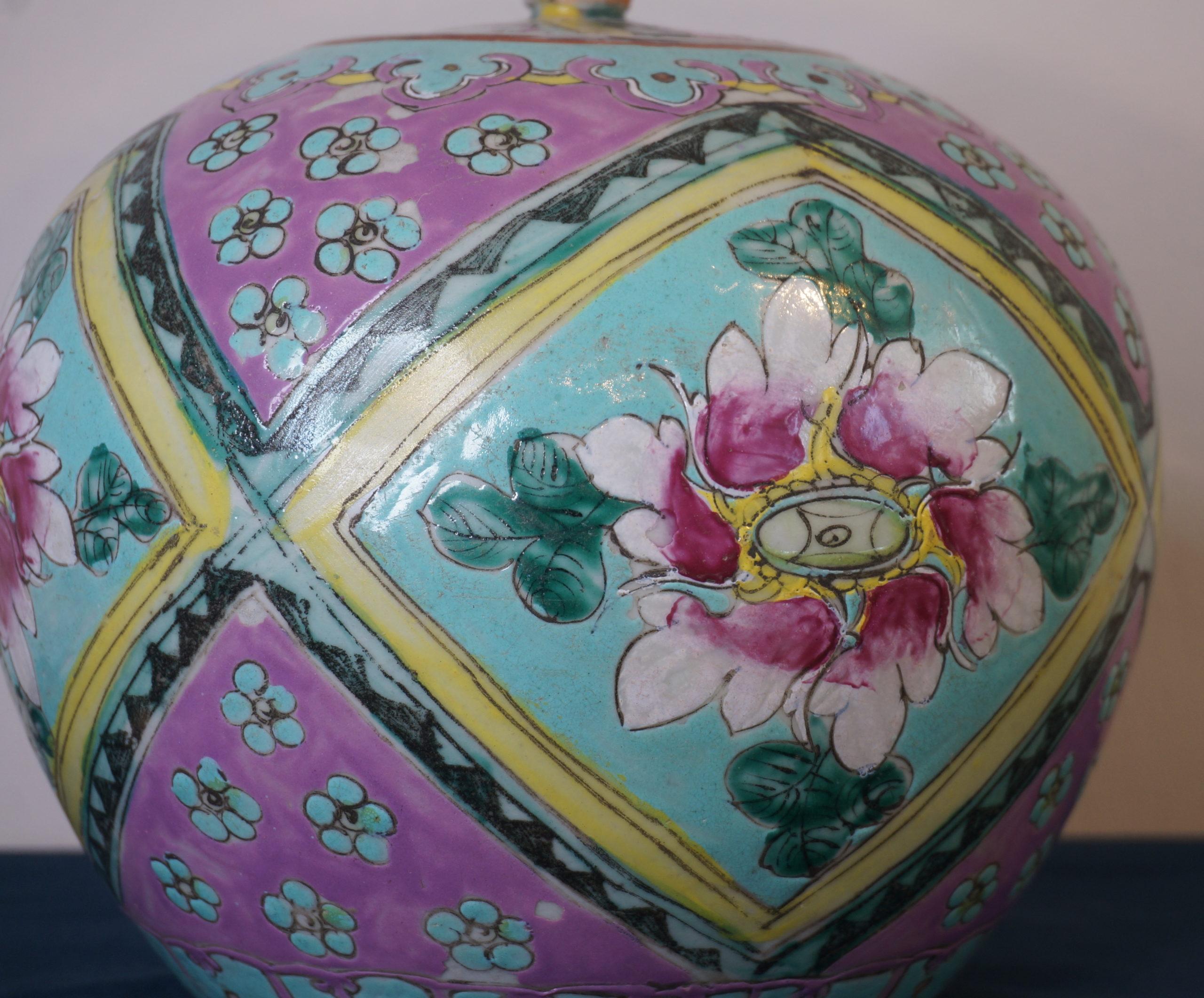 Porcelain Chinese Antique porcelain ginger jar, South-East Asia, Guangxu 1900 For Sale
