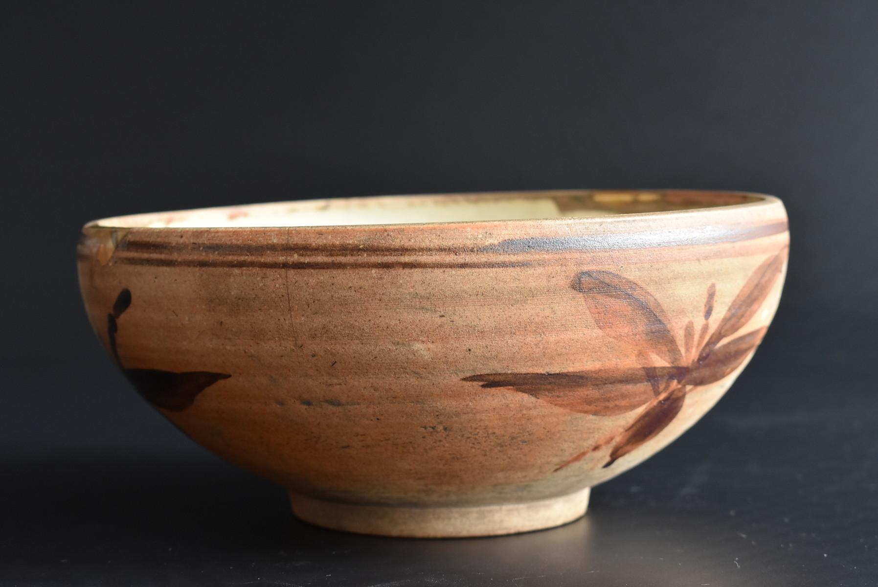 Chinese Antique Pottery Bowl / Ming Dynasty '1368-1644' /Kintsugi/ Tea Bowl In Good Condition In Sammu-shi, Chiba